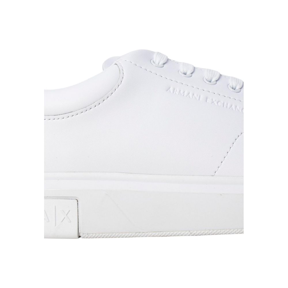 Armani Exchange White Leather Low Top Sneakers - Image 4