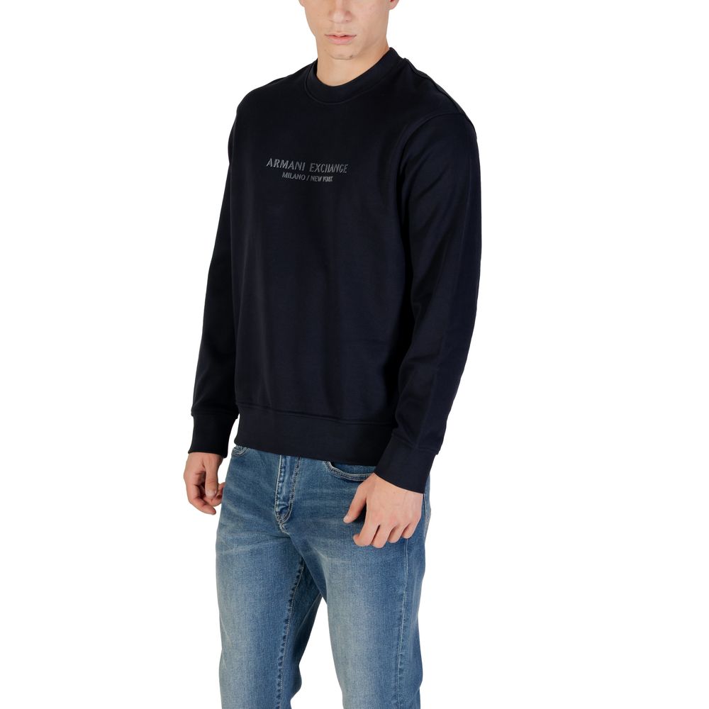 Armani Exchange Blue Cotton Sweatshirt - Image 4