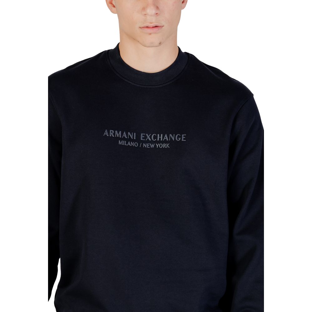 Armani Exchange Blue Cotton Sweatshirt - Image 5
