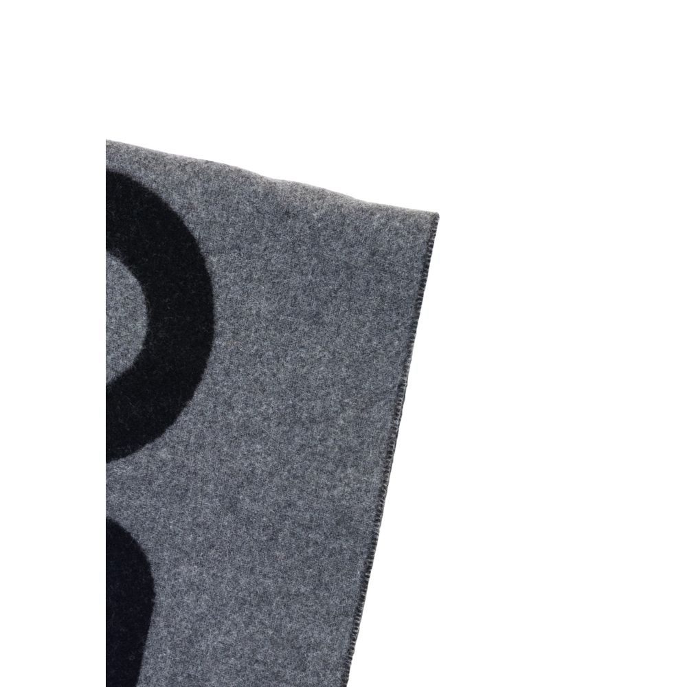 Hugo Boss Gray Wool Scarf - Image 4
