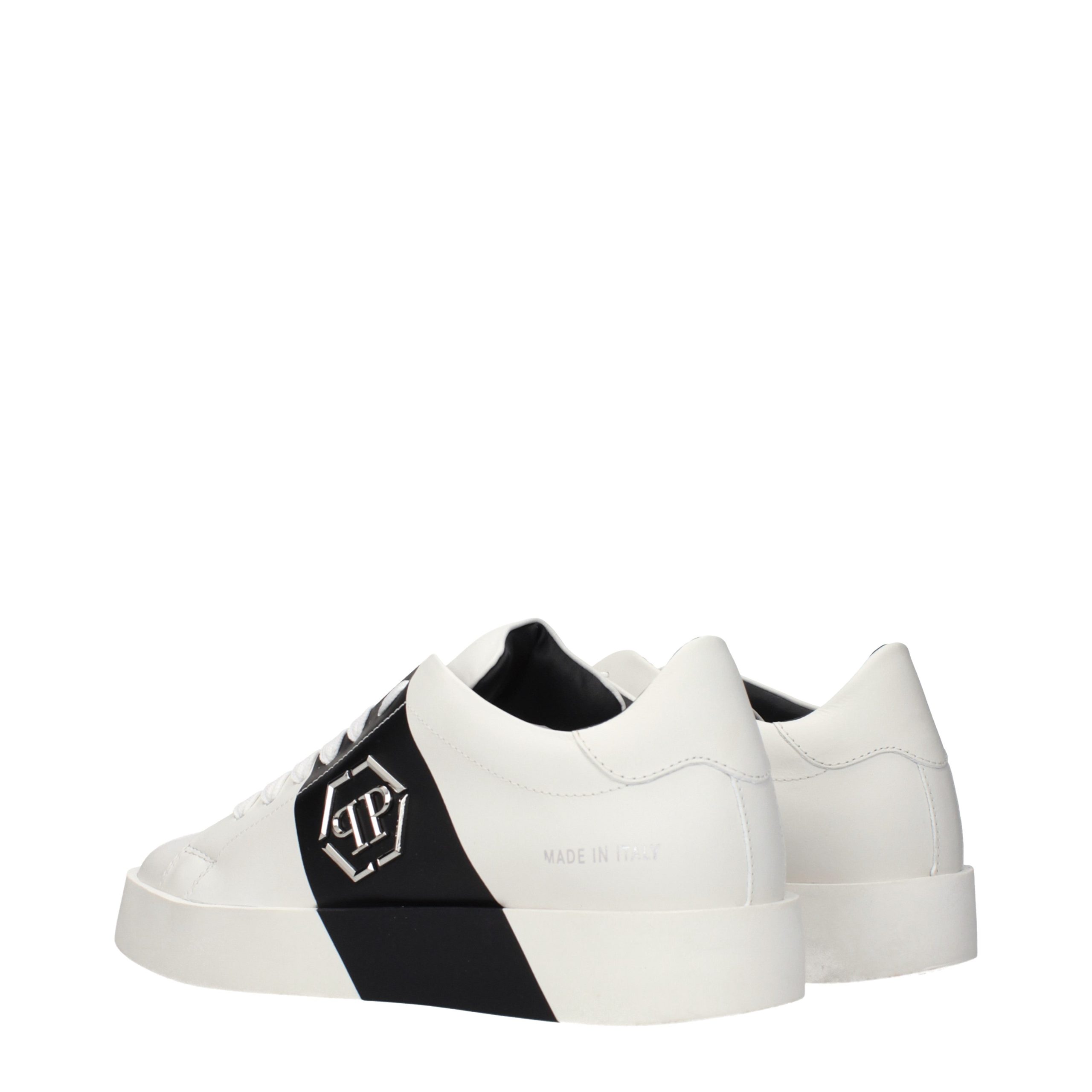 Philipp Plein White Leather Sneakers - Image 4