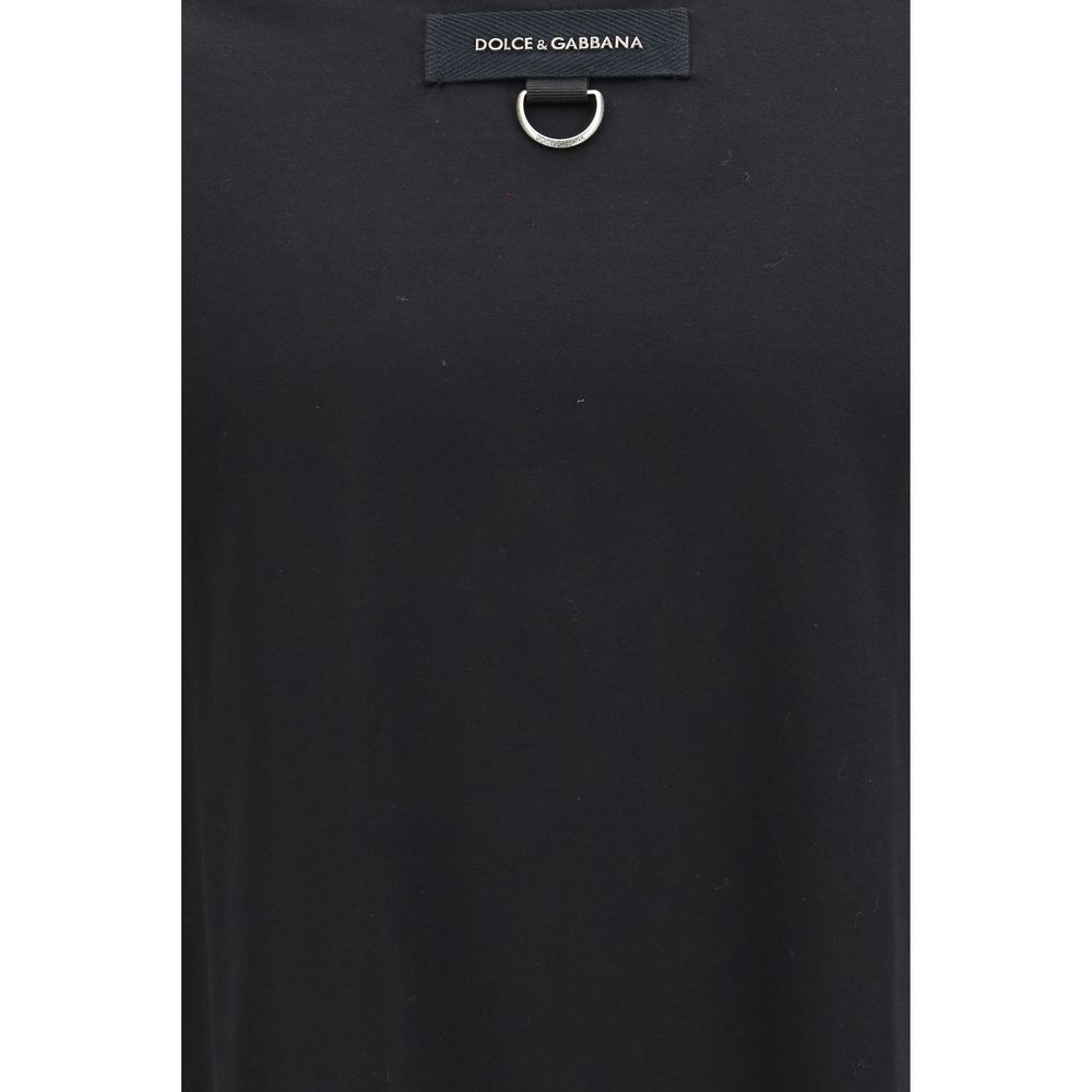 Dolce & Gabbana Black Cotton T-Shirt - Image 3