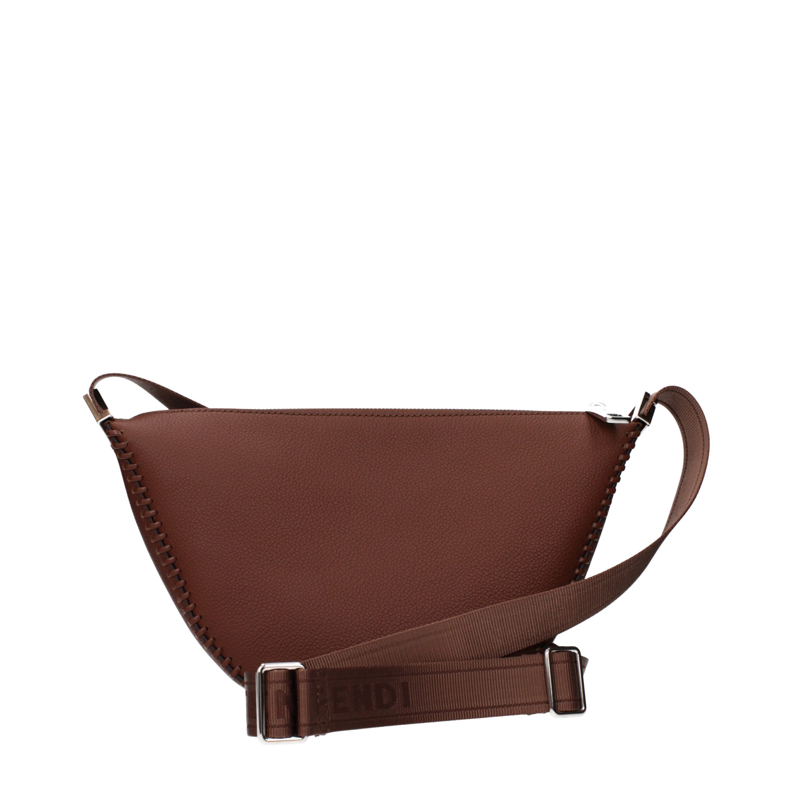 Fendi Brown Leather Crossbody Bag - Image 3