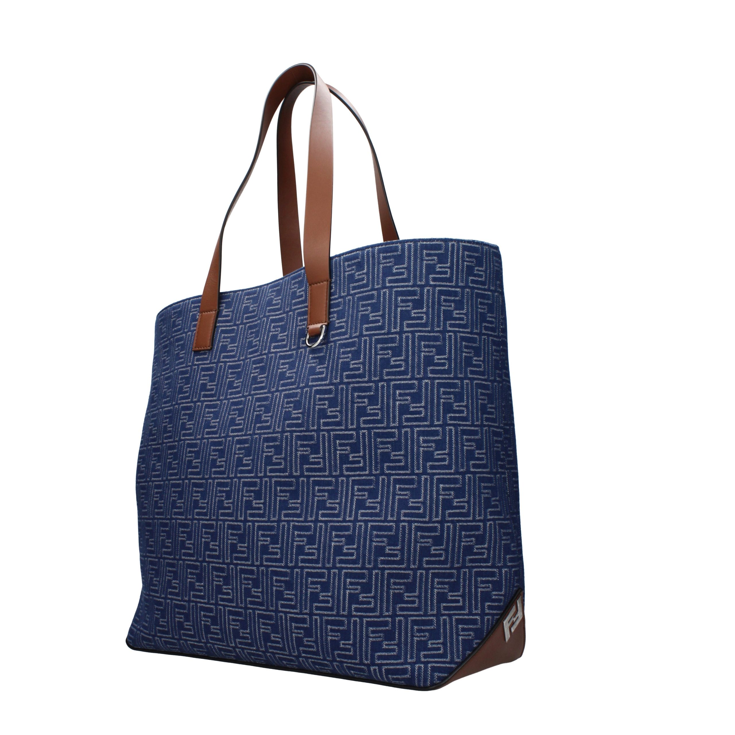 Fendi Blue Fabric Shoulder Bag - Image 2
