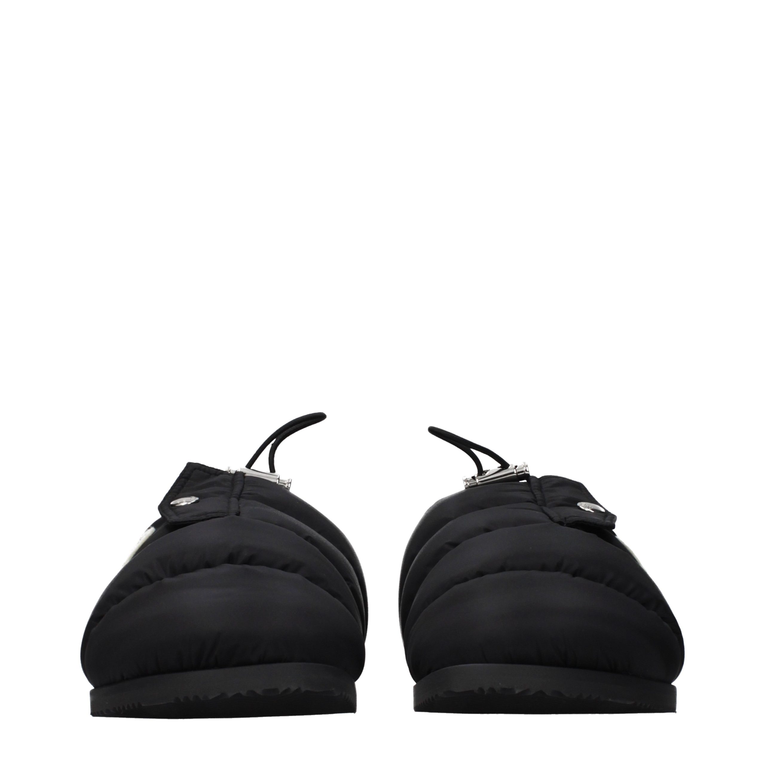 Moncler Black Fabric Slippers - Image 3