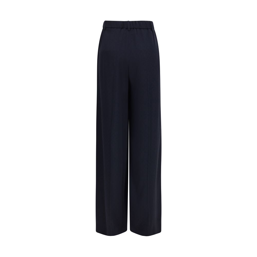 Gucci Blue Viscose Casual Pants - Image 2