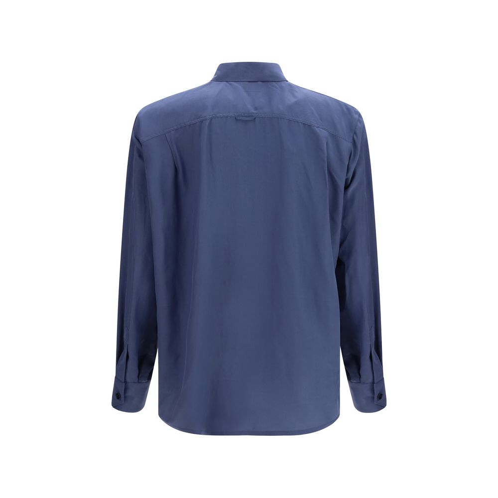 Saint Laurent Blue Viscose Dress Shirt - Image 2