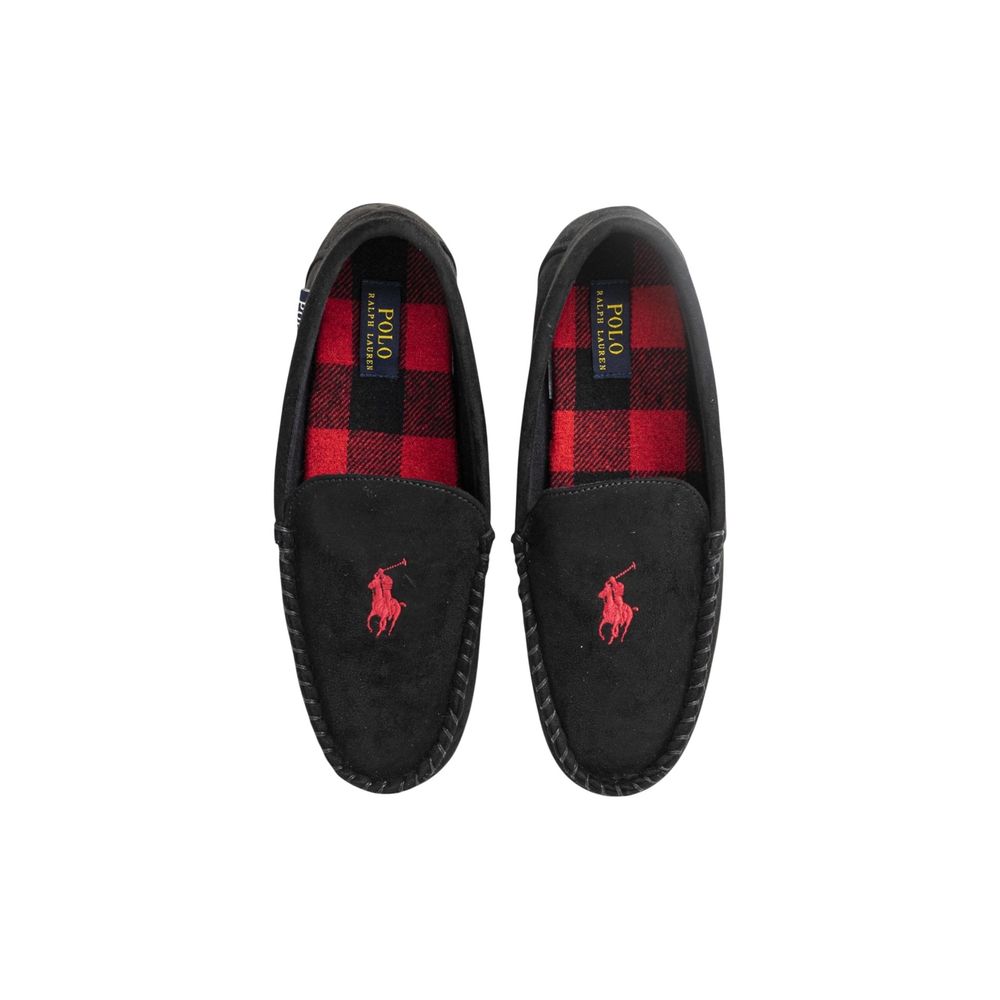 Ralph Lauren Black Faux Fur Slippers - Image 4