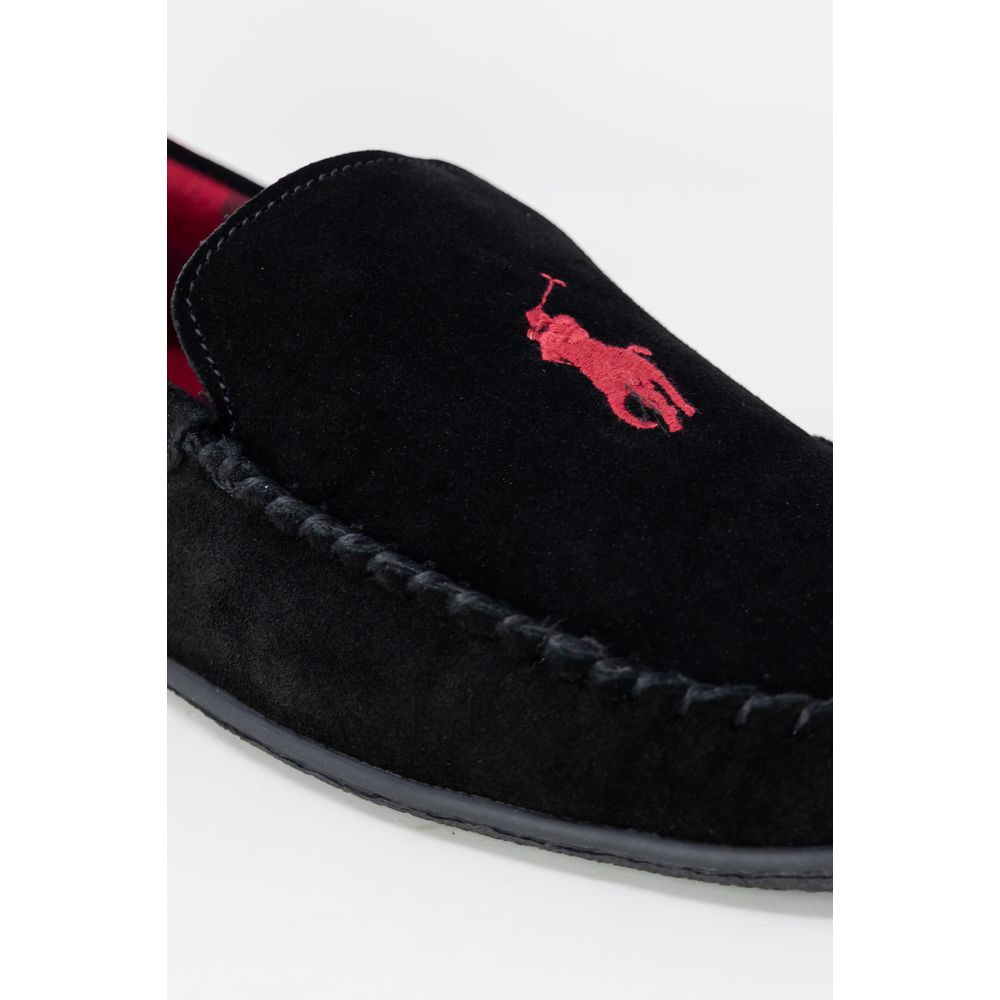 Ralph Lauren Black Faux Fur Slippers - Image 4