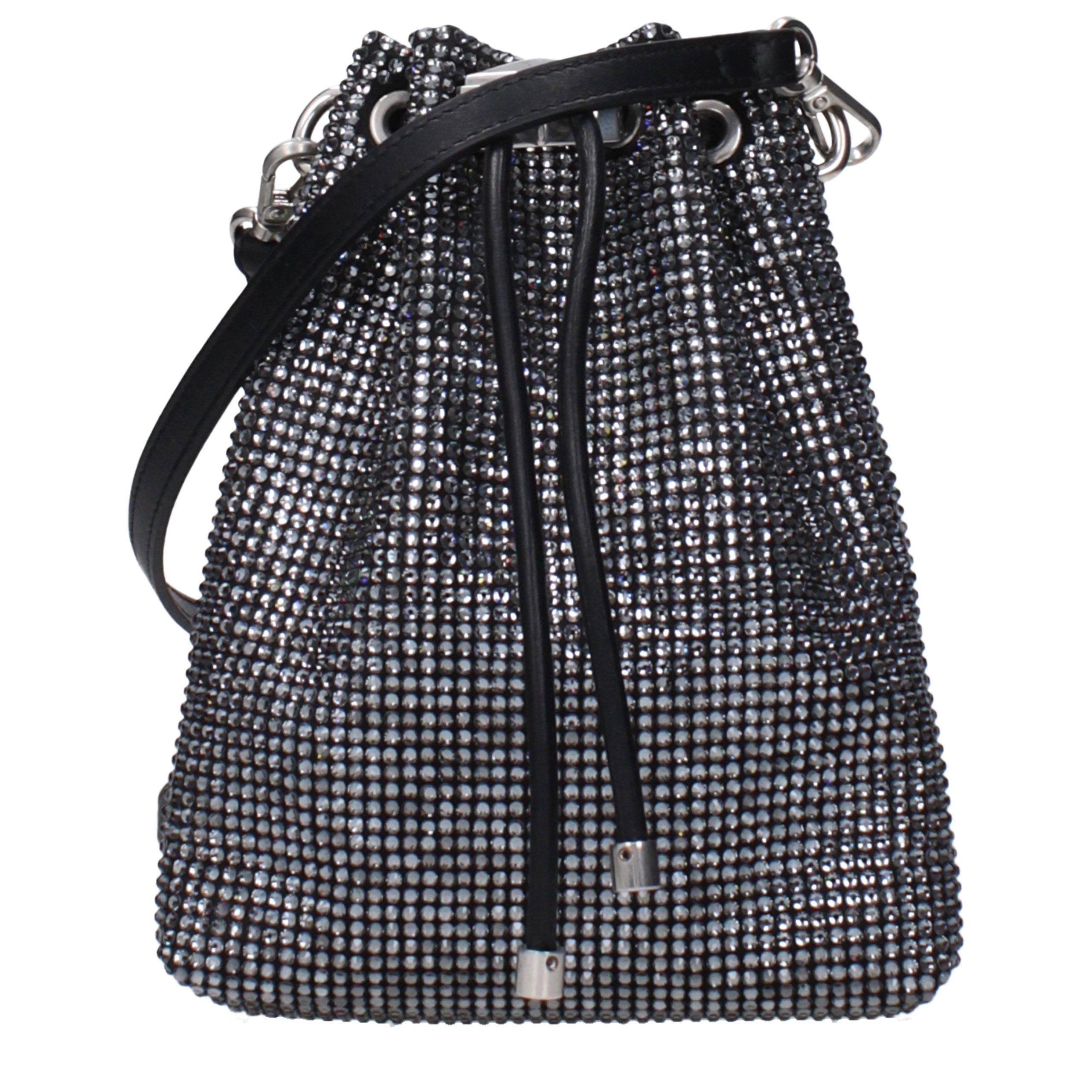 Jimmy Choo Black Satin Crossbody Bag