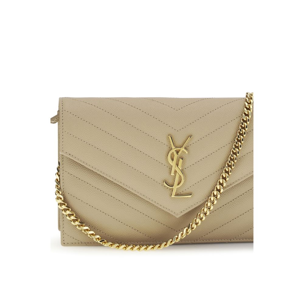 Saint Laurent Beige Calf Leather Bos Taurus Shoulder Bag - Image 4