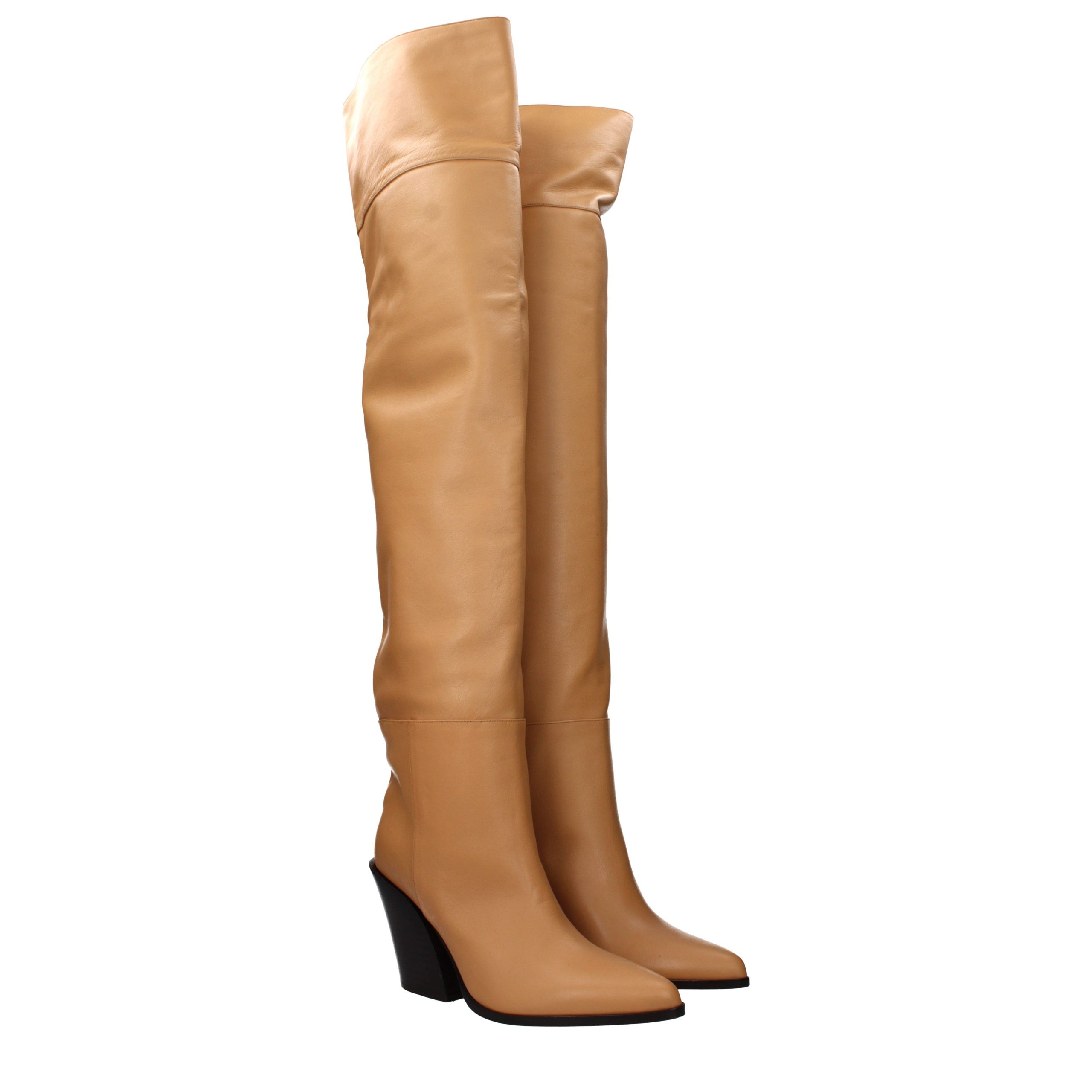 Jimmy Choo Beige Leather Ankle Boots - Image 2