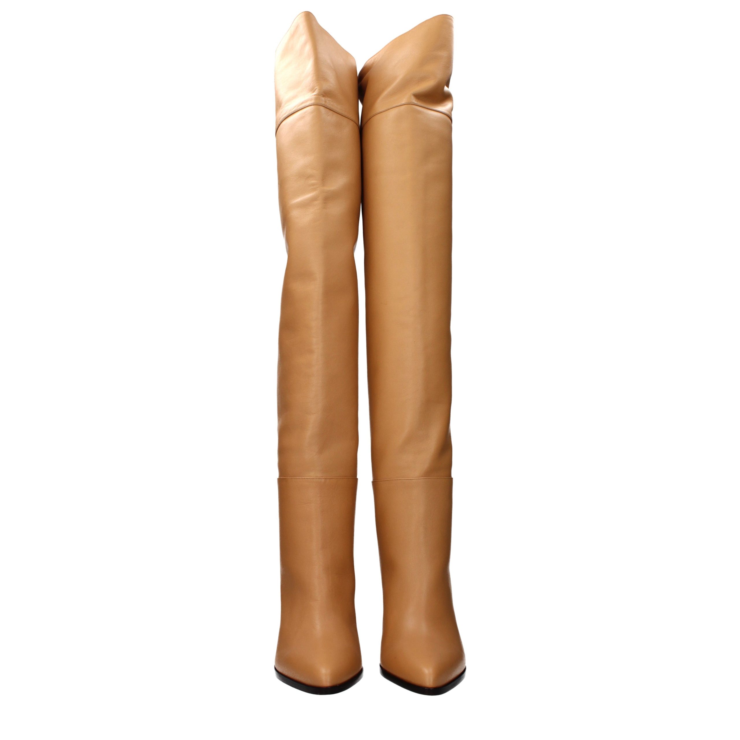Jimmy Choo Beige Leather Ankle Boots - Image 3