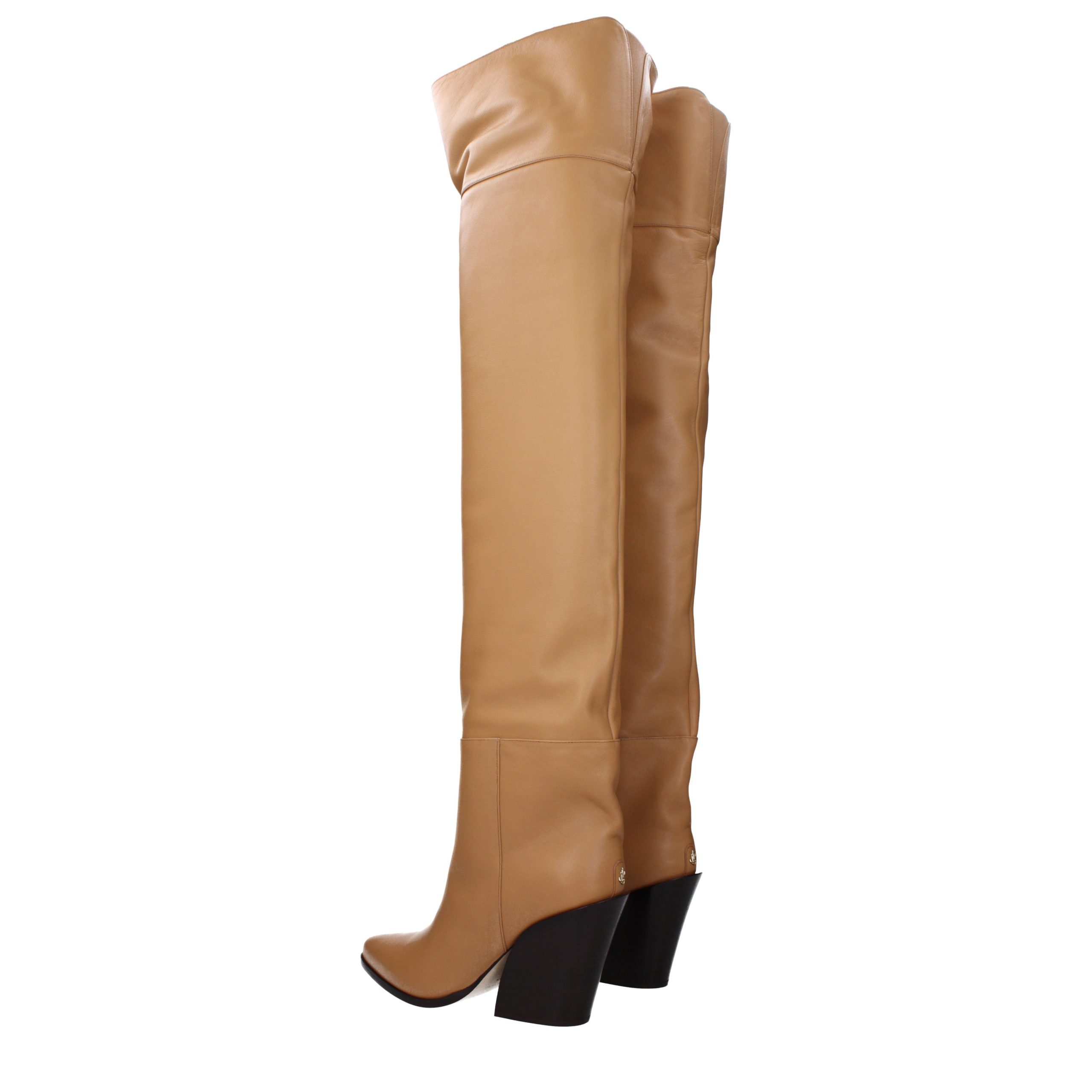 Jimmy Choo Beige Leather Ankle Boots - Image 4