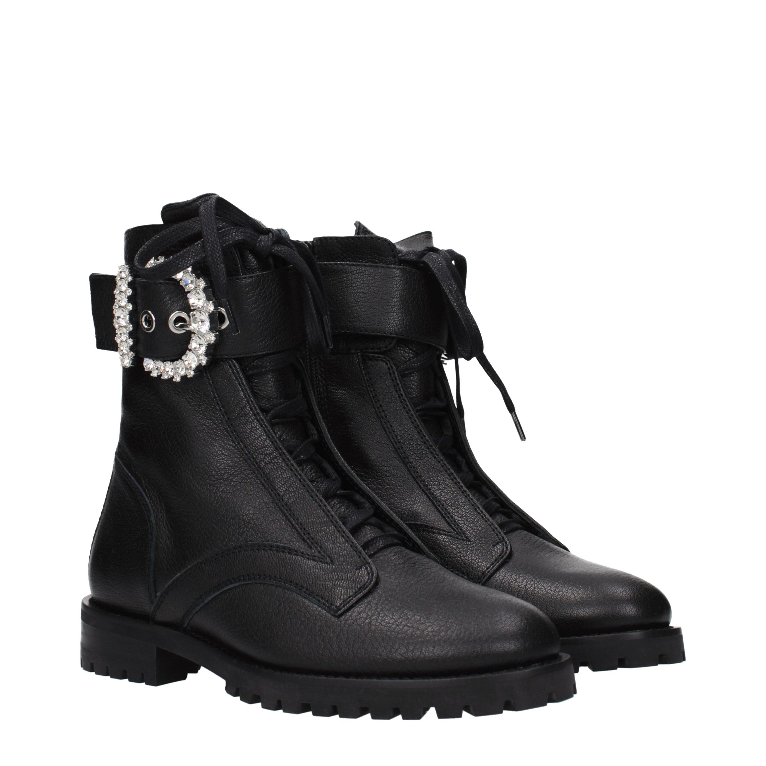Jimmy Choo Black Leather Ankle Boots - Image 2