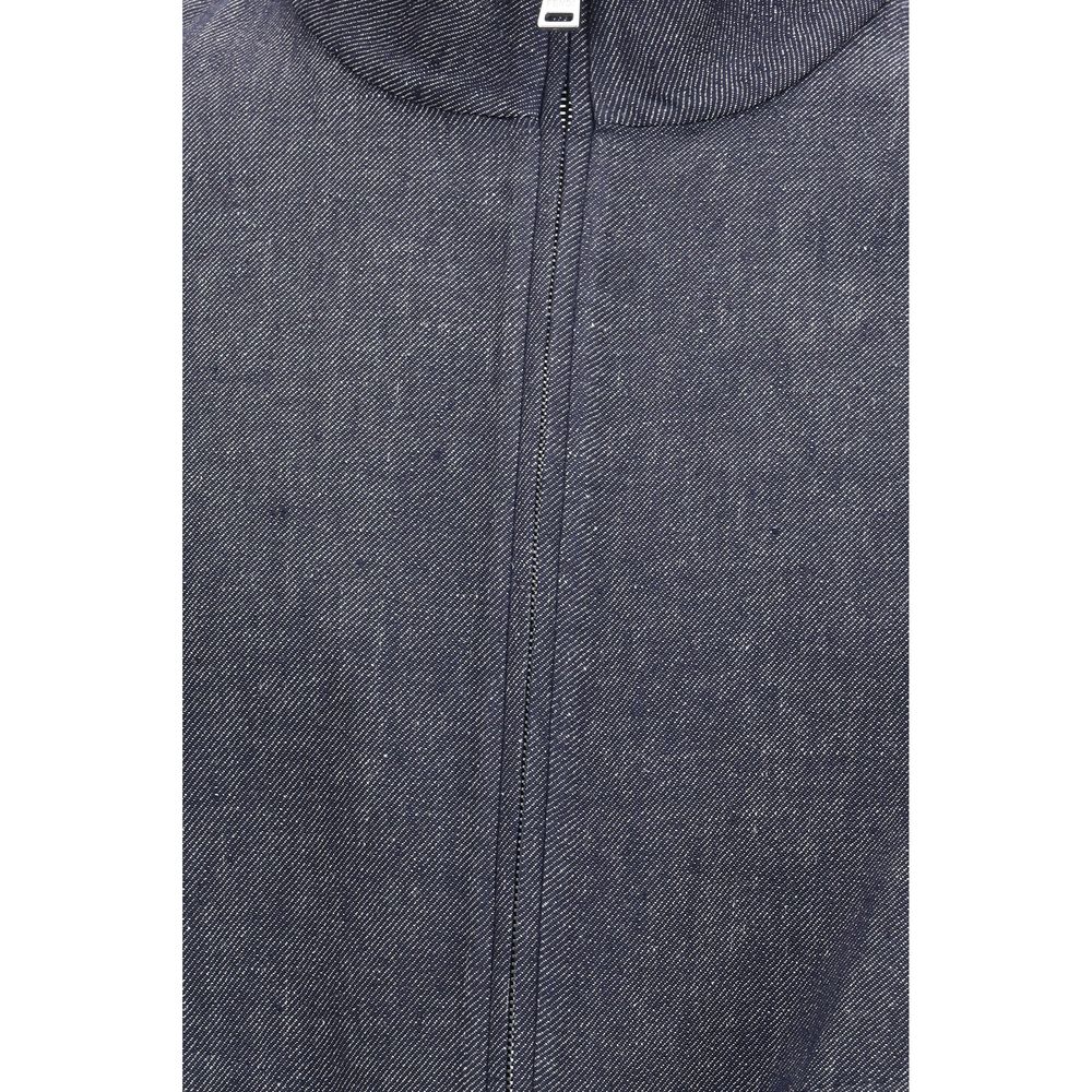 Fendi Blue Linen Denim Jacket - Image 3
