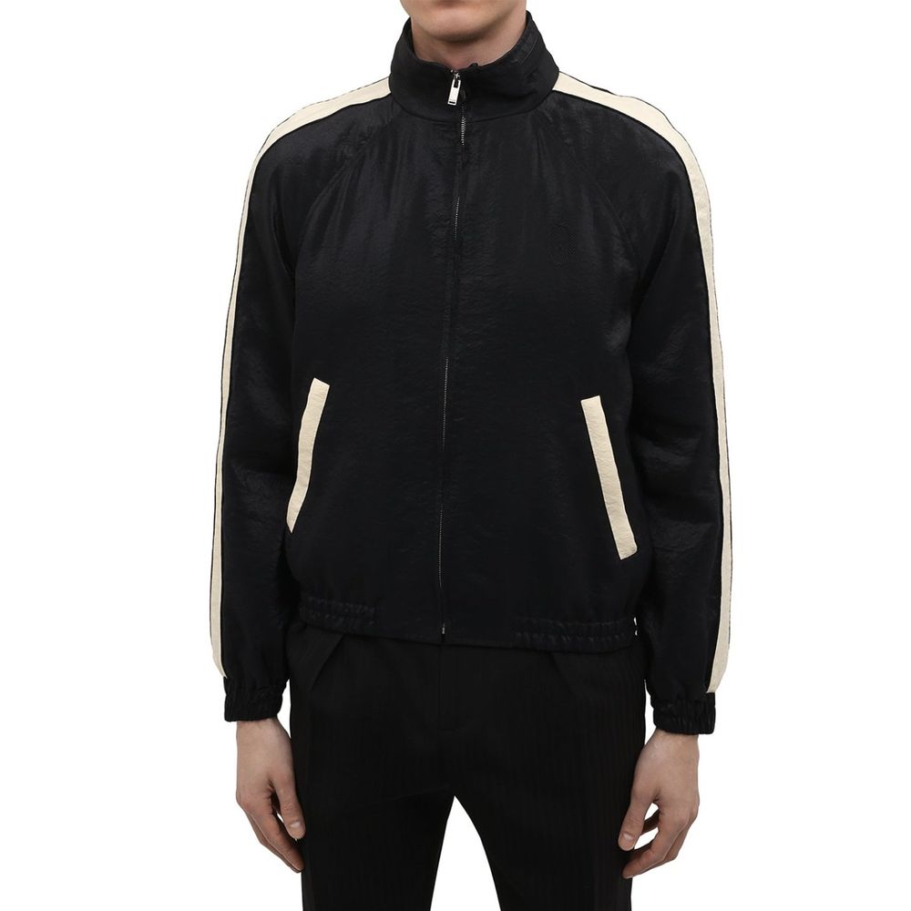 Saint Laurent Black Polyamide Bomber - Image 2