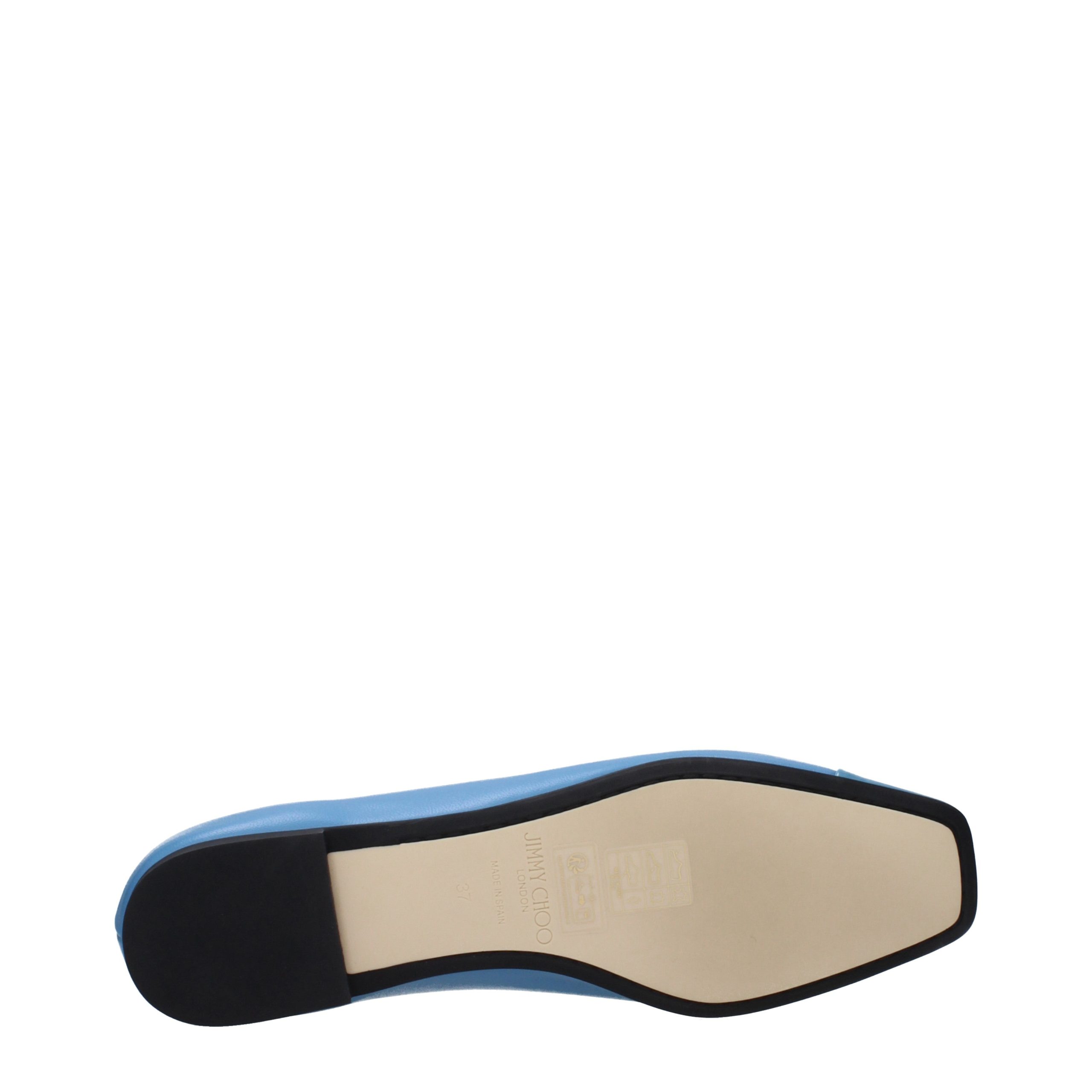 Jimmy Choo Light Blue Leather Ballet Flats - Image 5