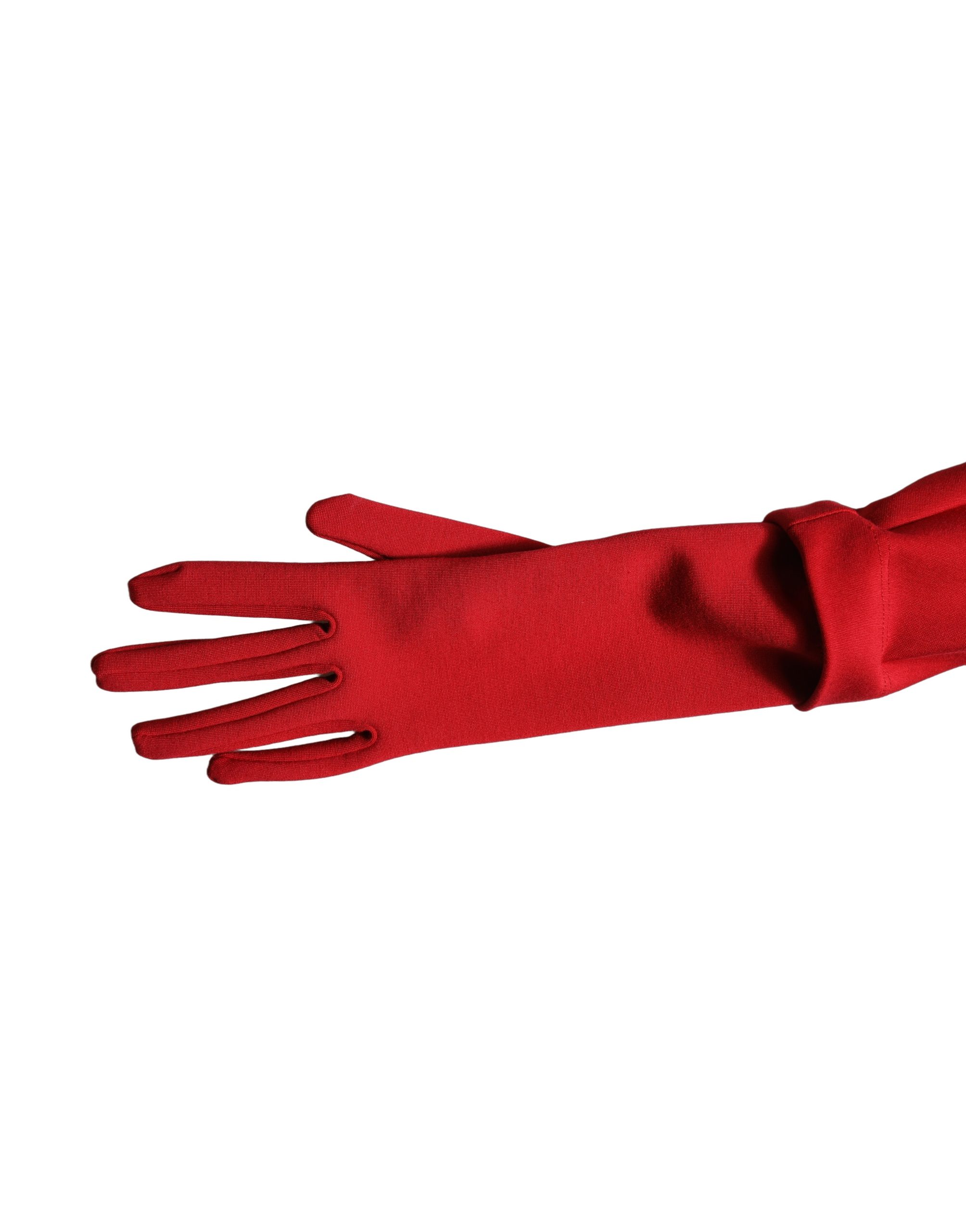 Dolce & Gabbana Red Cut Out Bodycon Long Sleeves Sheath Glove Dress - Image 5