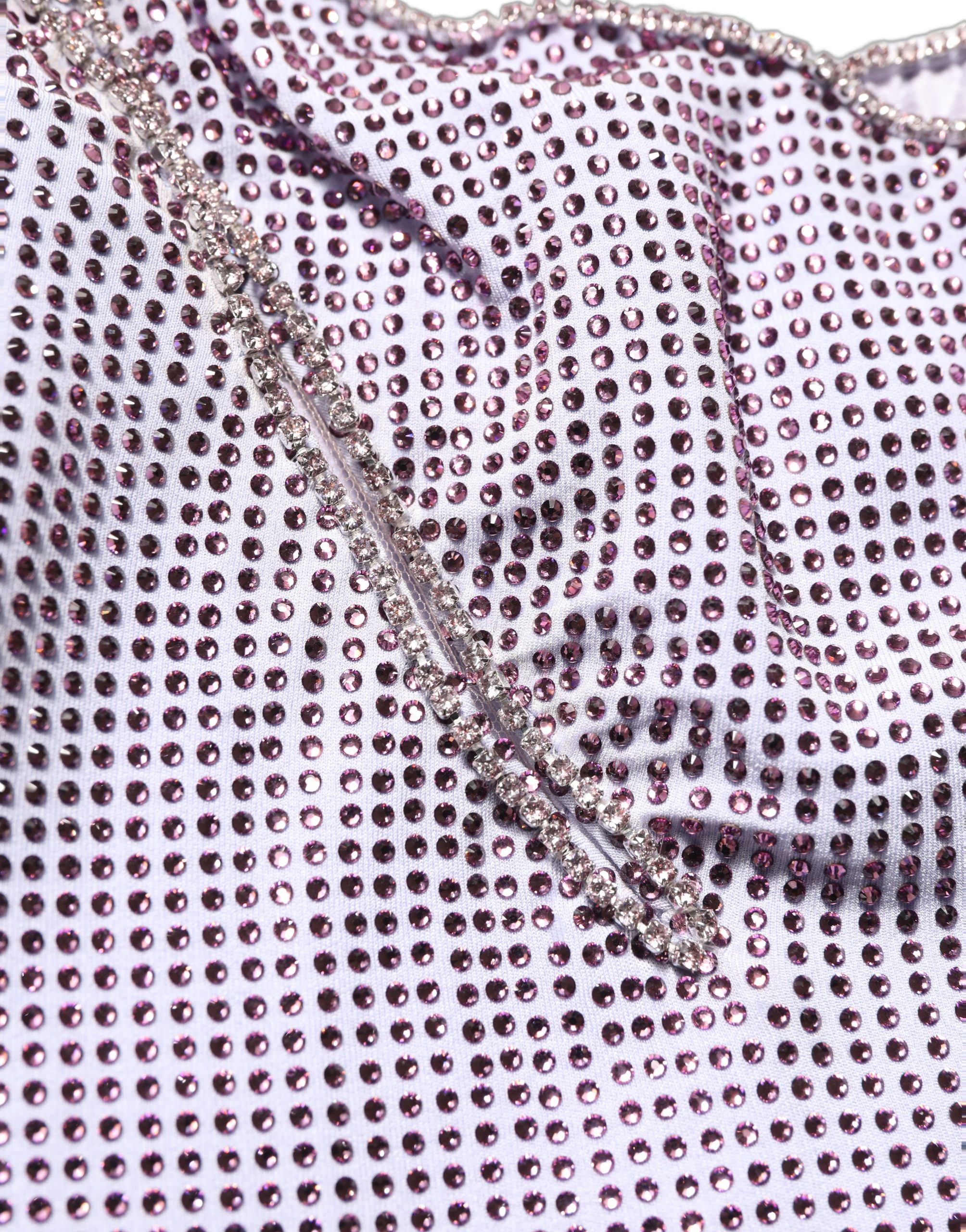 Dolce & Gabbana Purple Crystal OneShoulder EveningGown Dress - Image 6