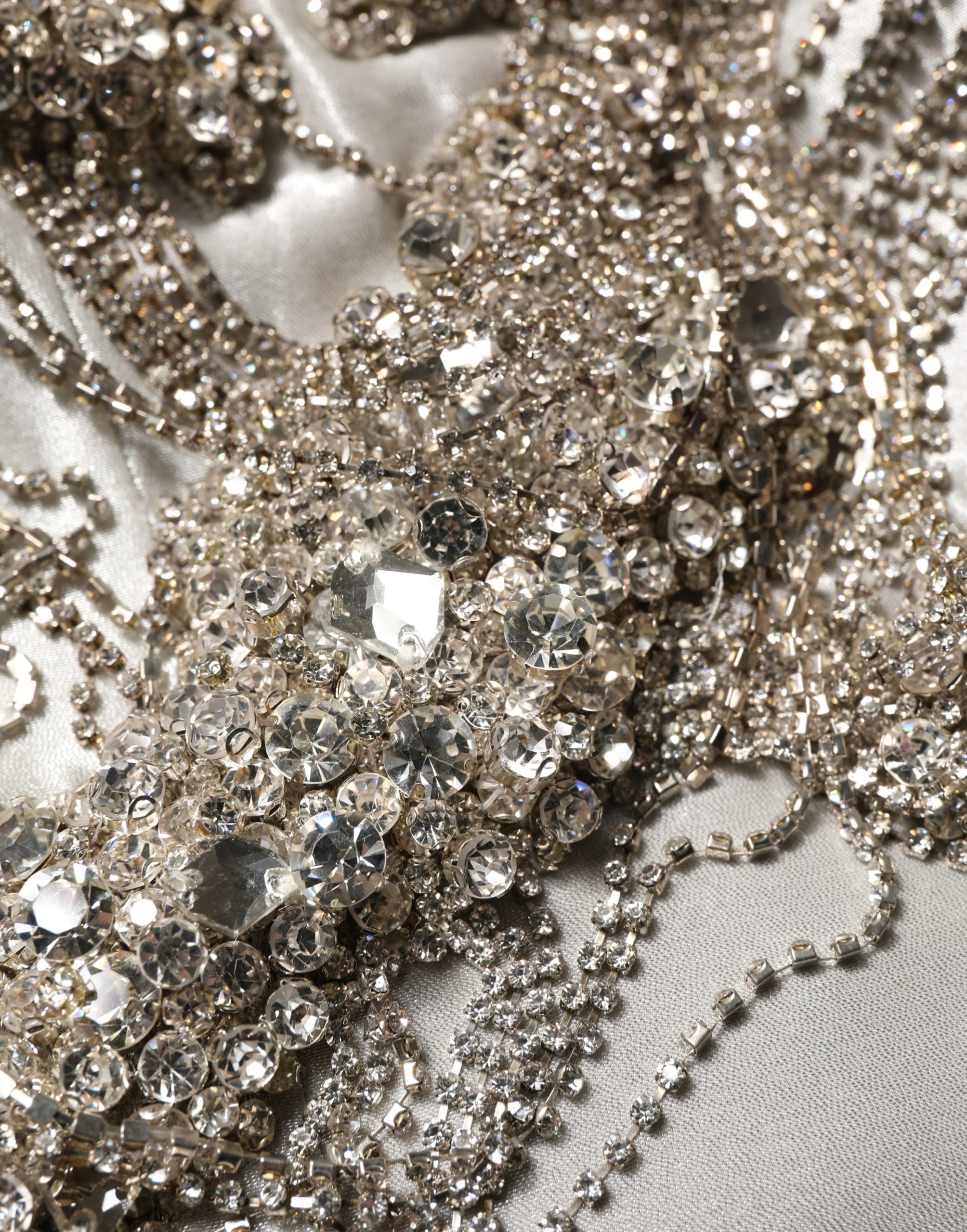 Dolce & Gabbana Silver Crystal Embellished EveningGown Dress - Image 7