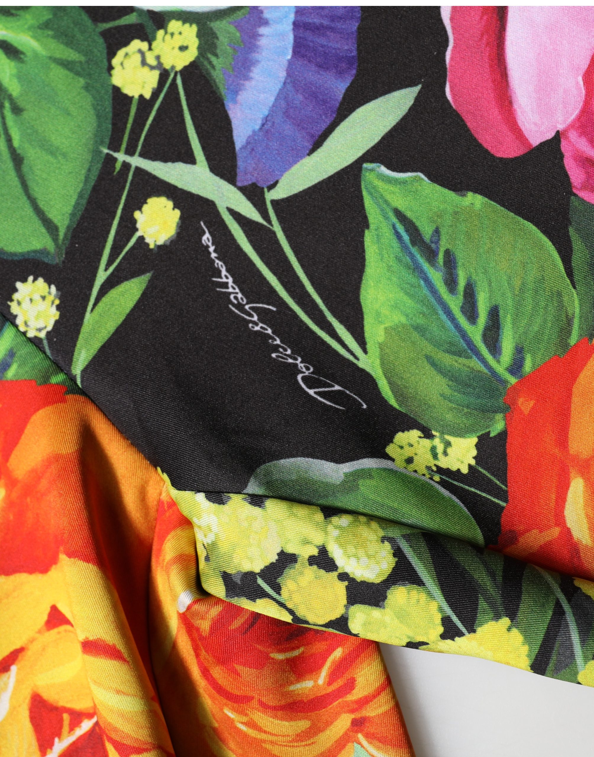 Dolce & Gabbana Multicolor Floral Stretch Jersey Leggings Pants - Image 6