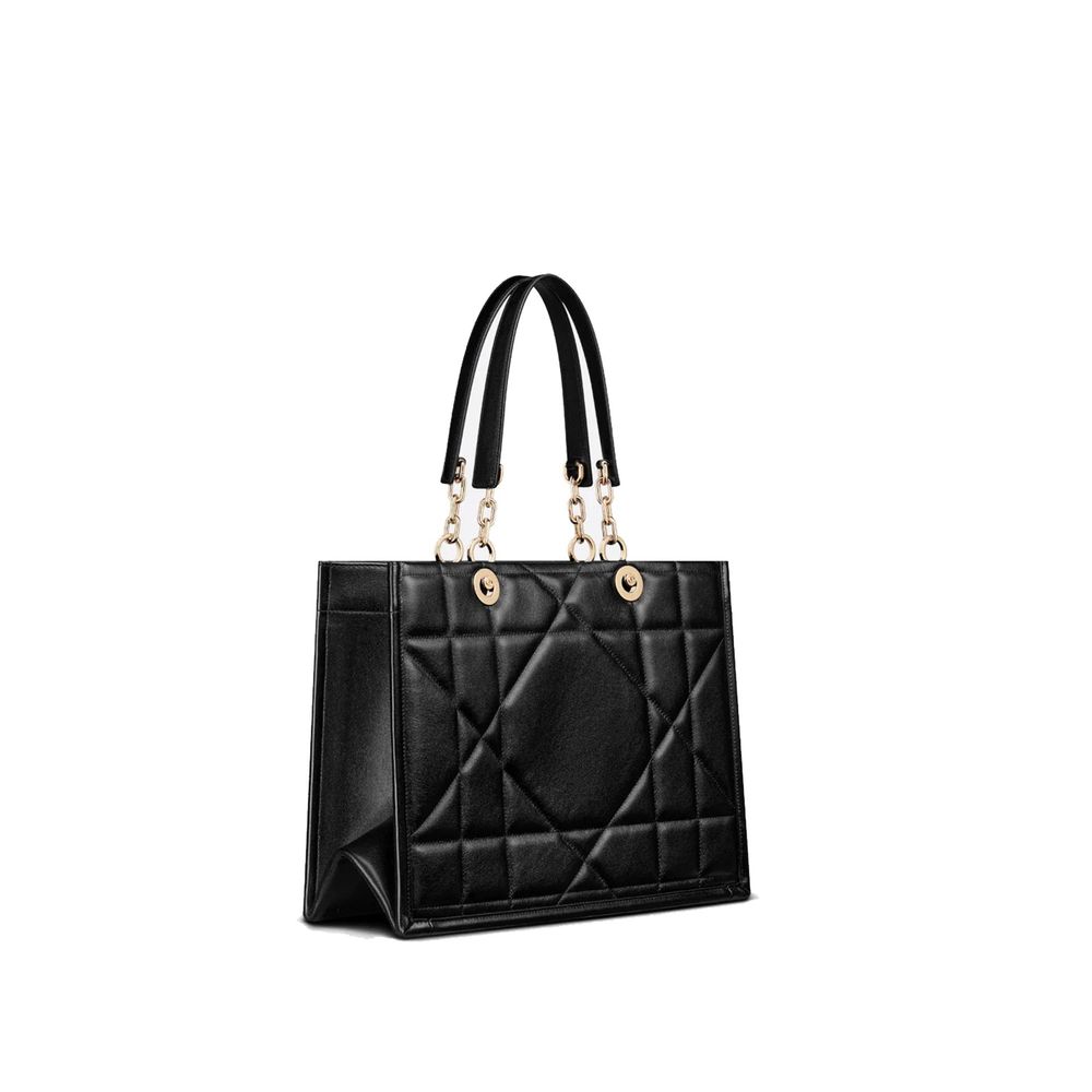 Dior Black Leather Tote Bag - Image 2
