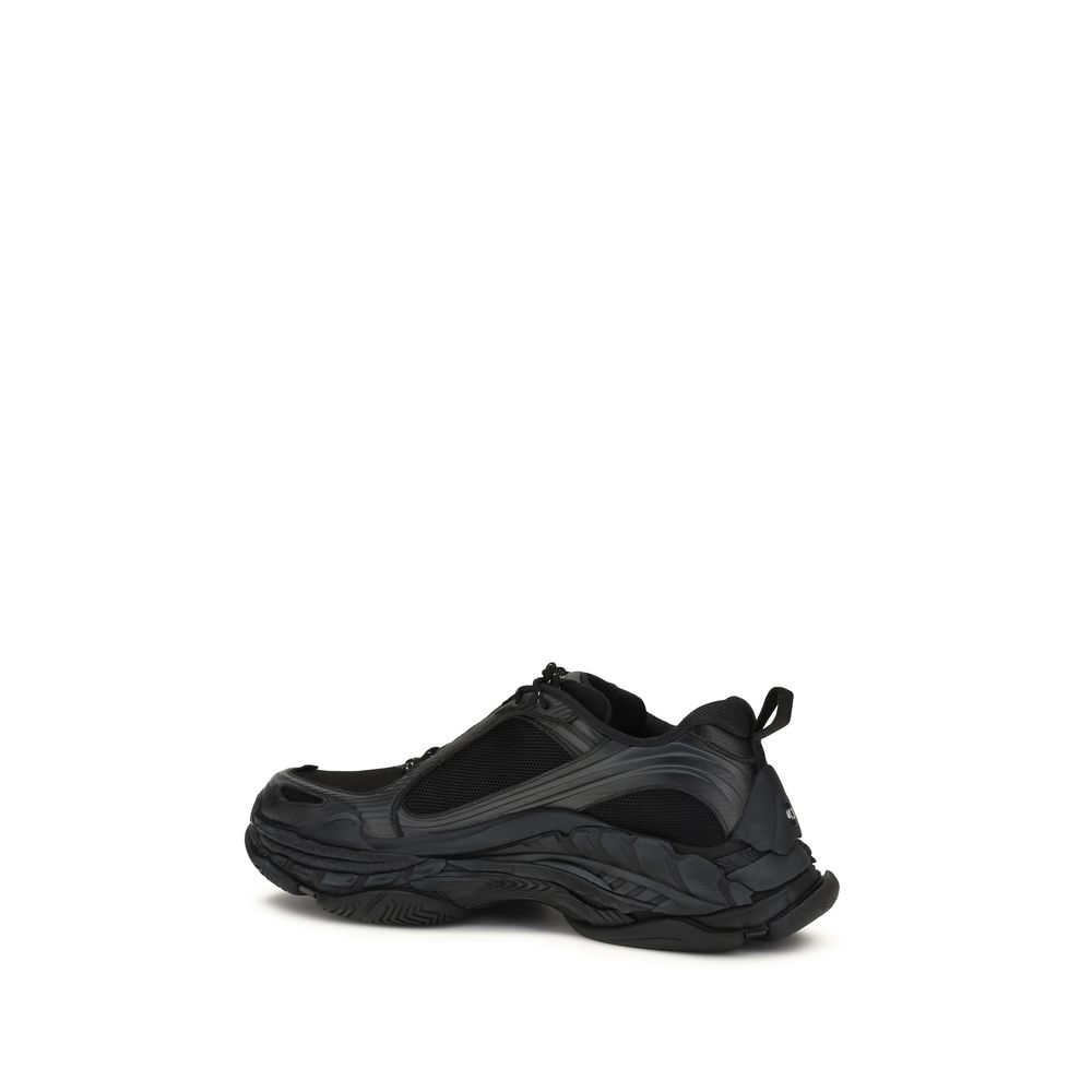 Balenciaga Black Polyester Athletic Sneakers - Image 3