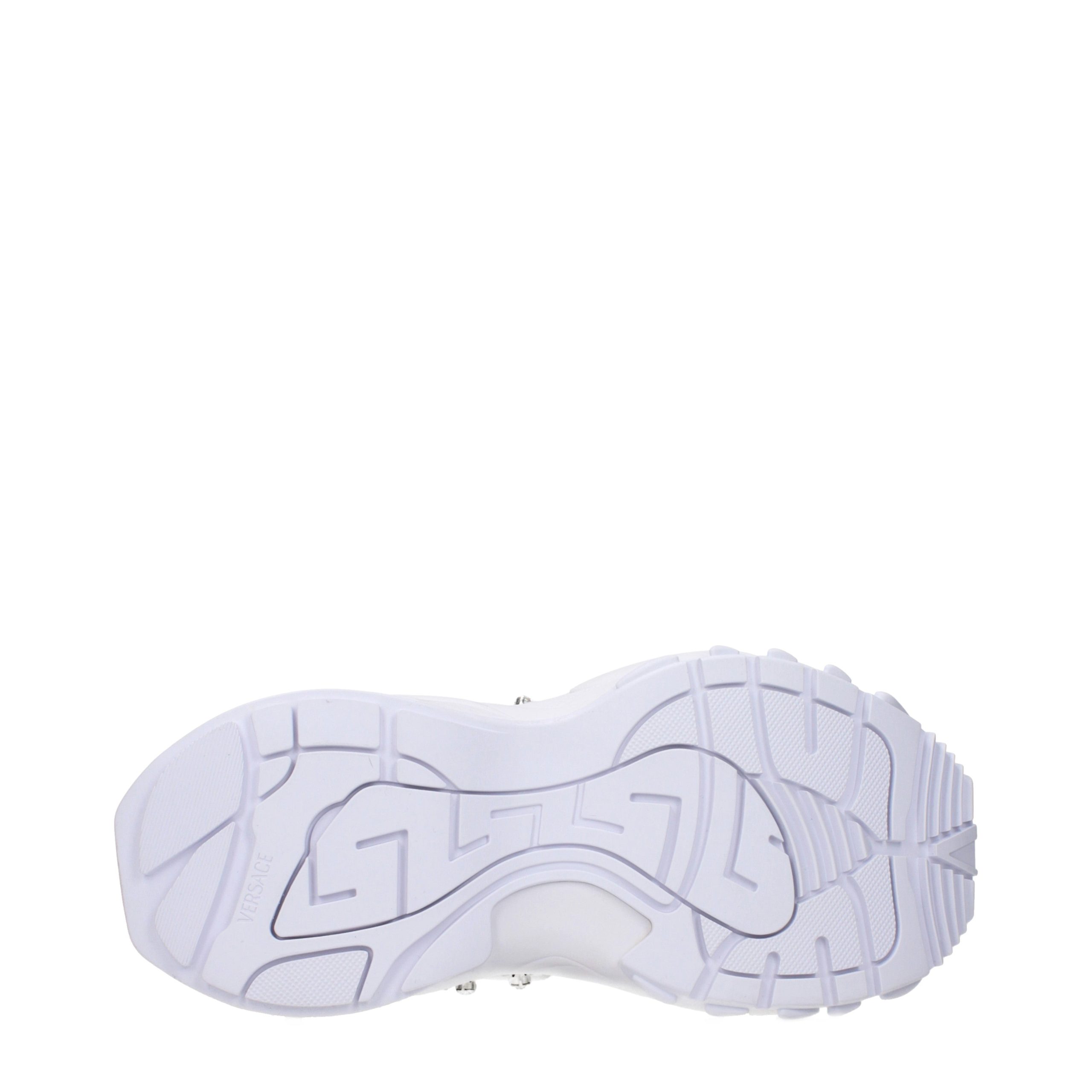 Versace White Fabric Sneakers - Image 5