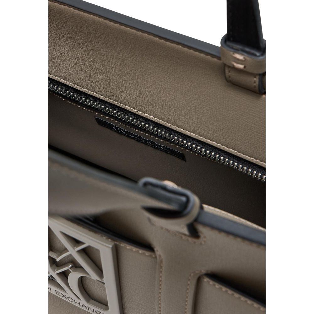 Armani Exchange Beige Artificial Leather Handbag - Image 2