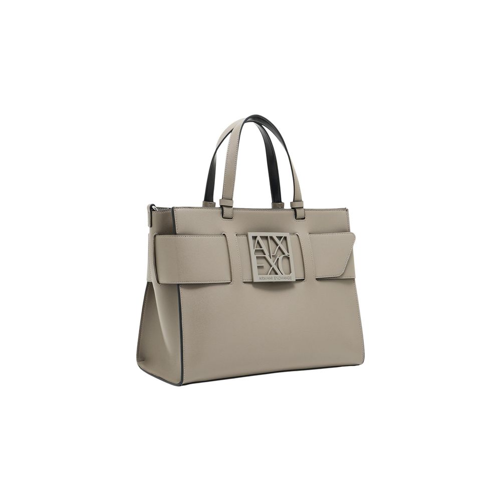 Armani Exchange Beige Artificial Leather Handbag - Image 5