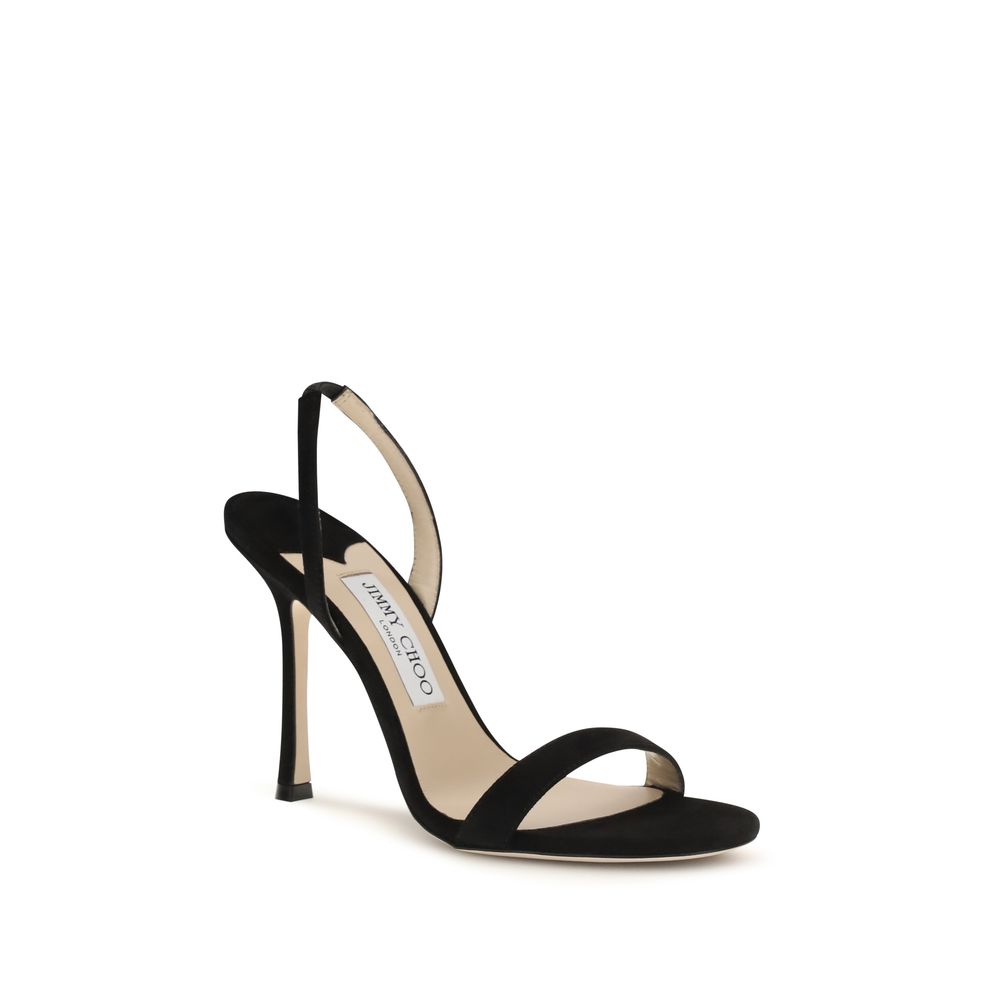 Jimmy Choo Black Calf Leather Bos Taurus Stiletto Heel Sandals - Image 2