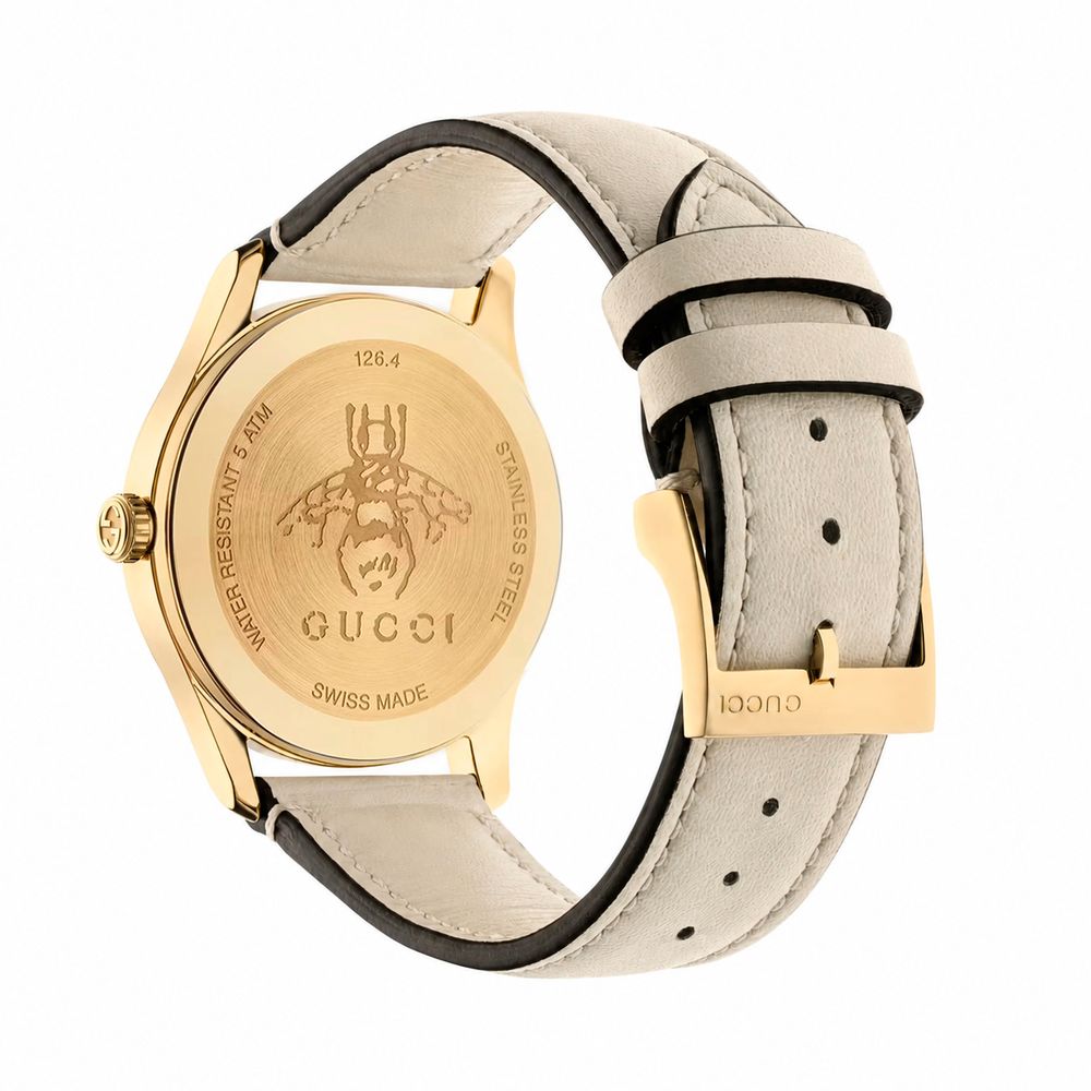 Gucci Beige Leather Dress Watch - Image 2