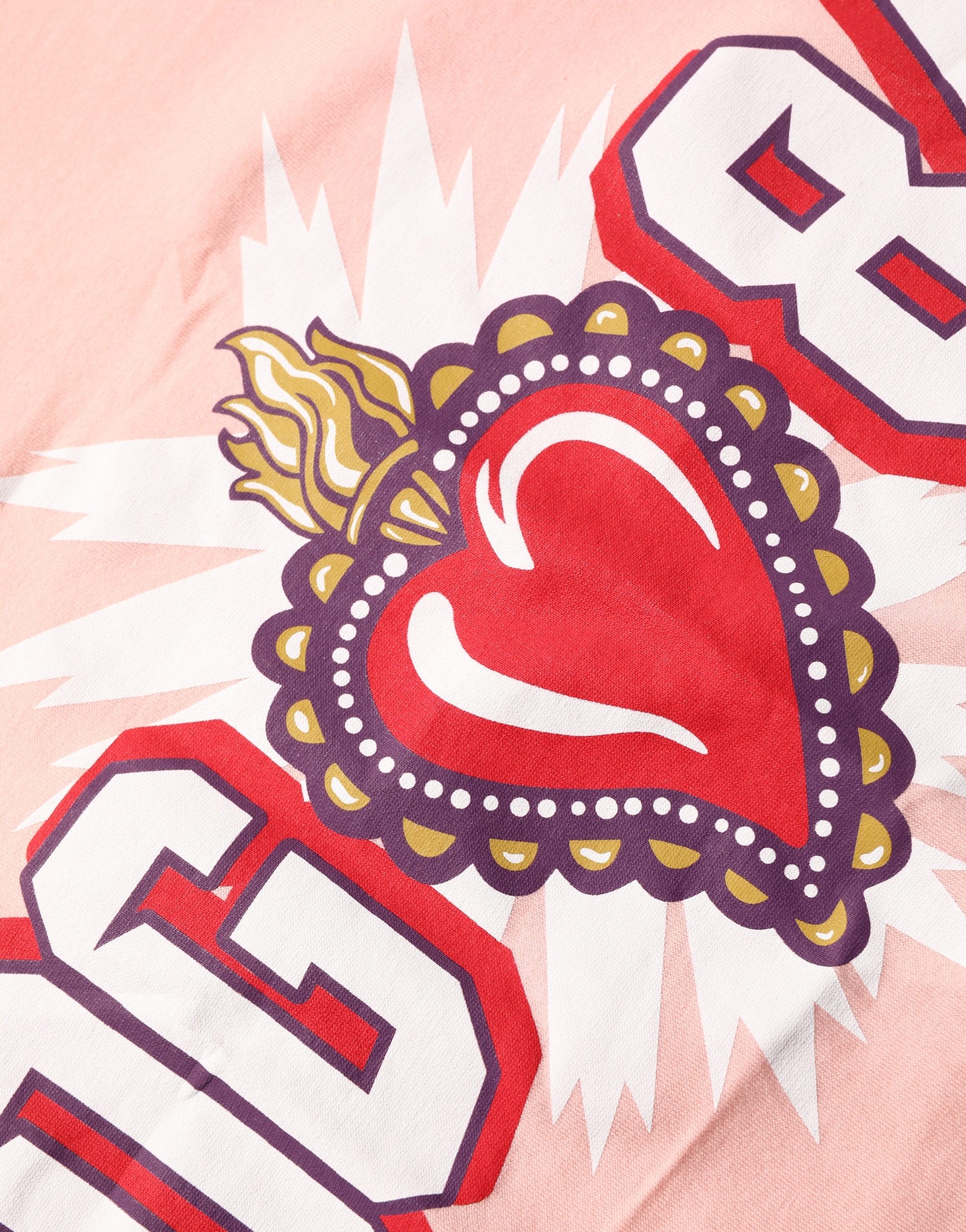 Dolce & Gabbana Pink Graphic Print Cotton Crew Neck T-shirt - Image 7