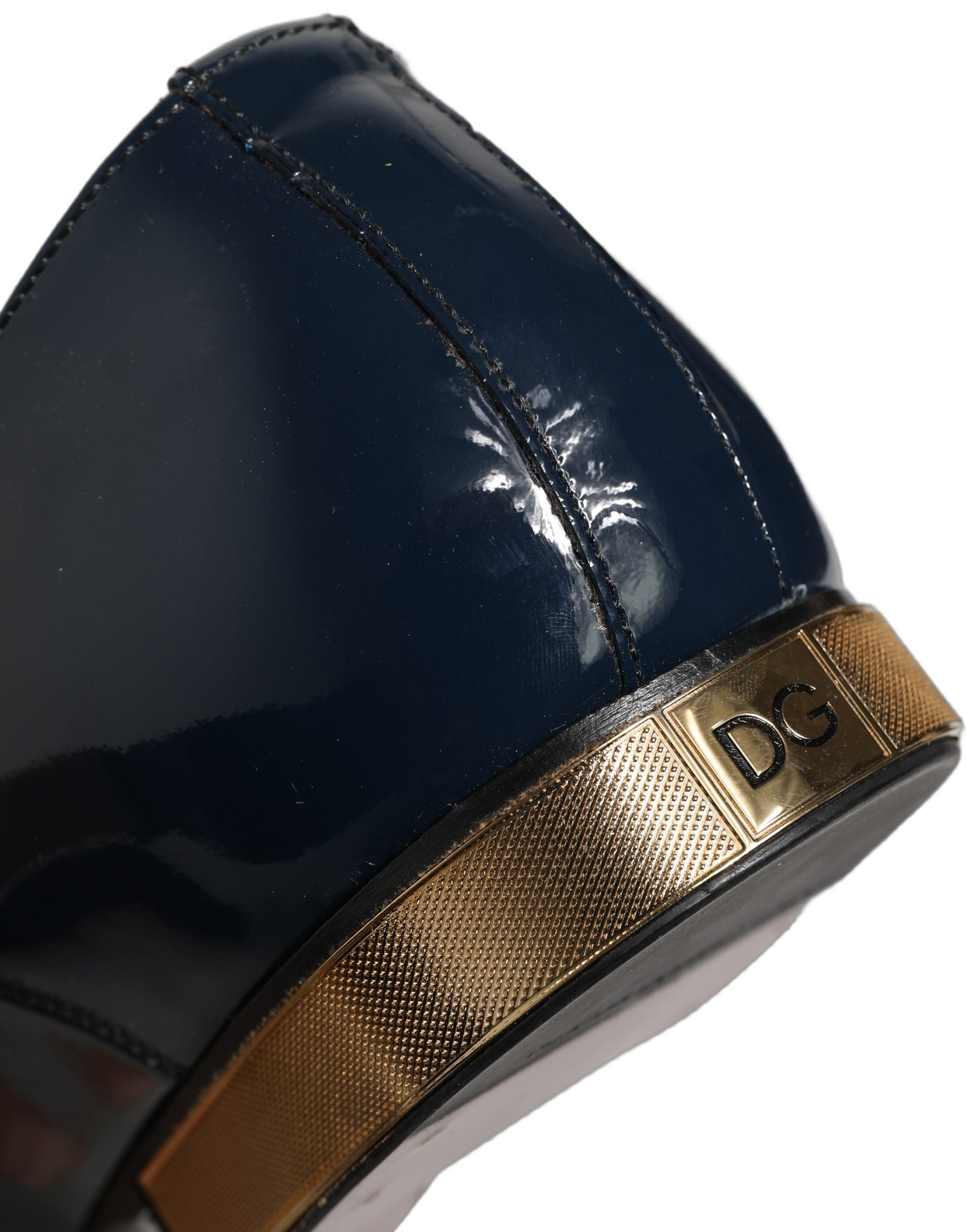 Dolce & Gabbana Blue Embellished Men Derby Dress Formal Shoes - Image 3