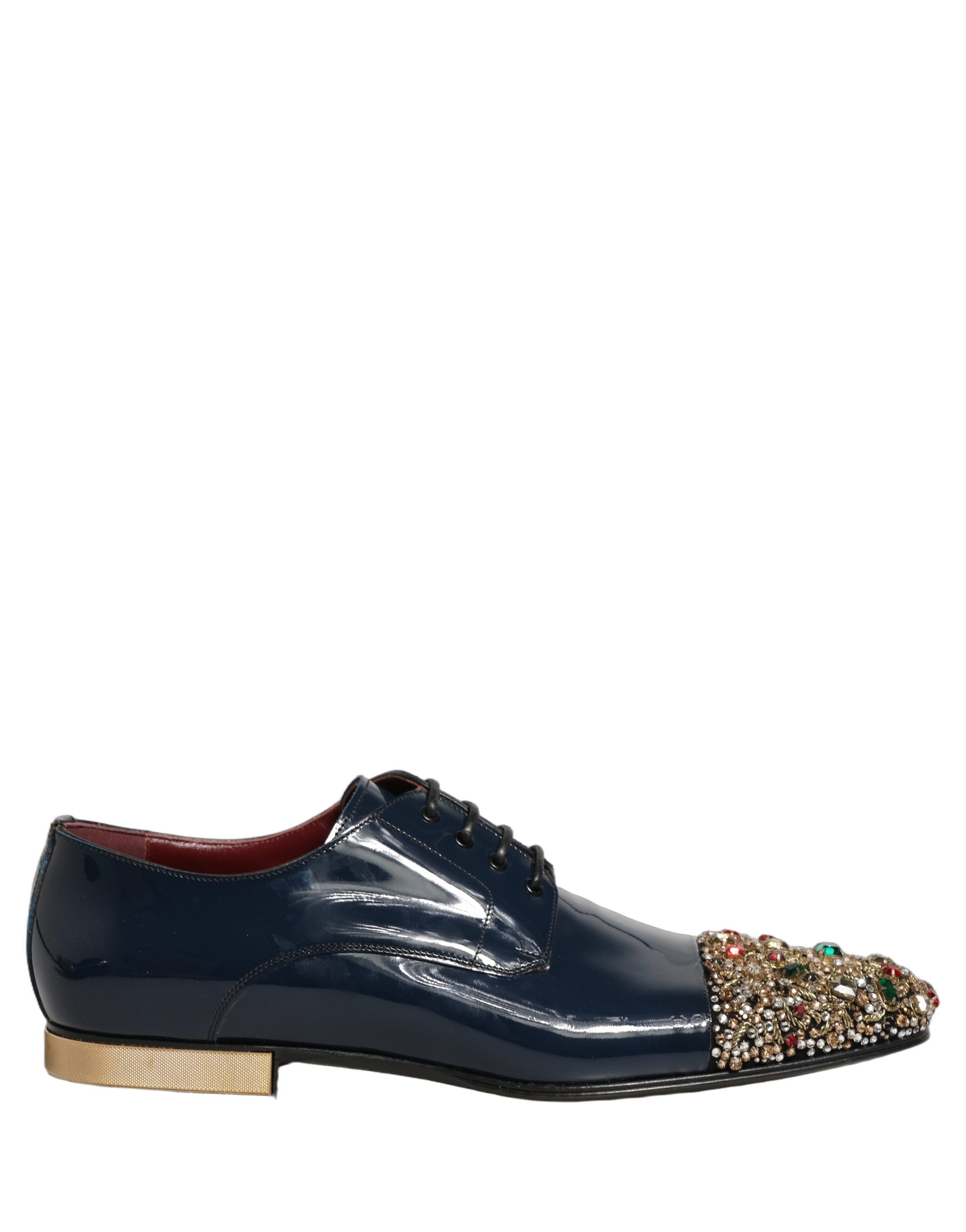Dolce & Gabbana Blue Embellished Men Derby Dress Formal Shoes - Image 2
