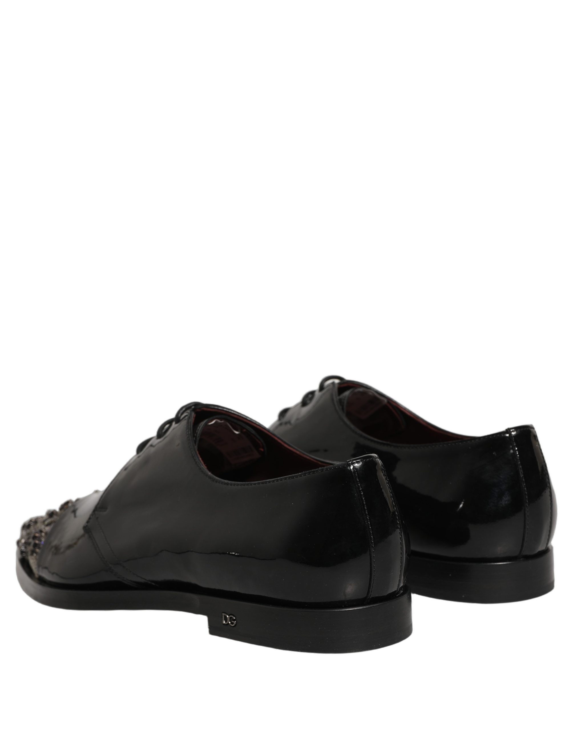 Dolce & Gabbana Black Embellished Men Derby Dress Formal Shoes - Image 6