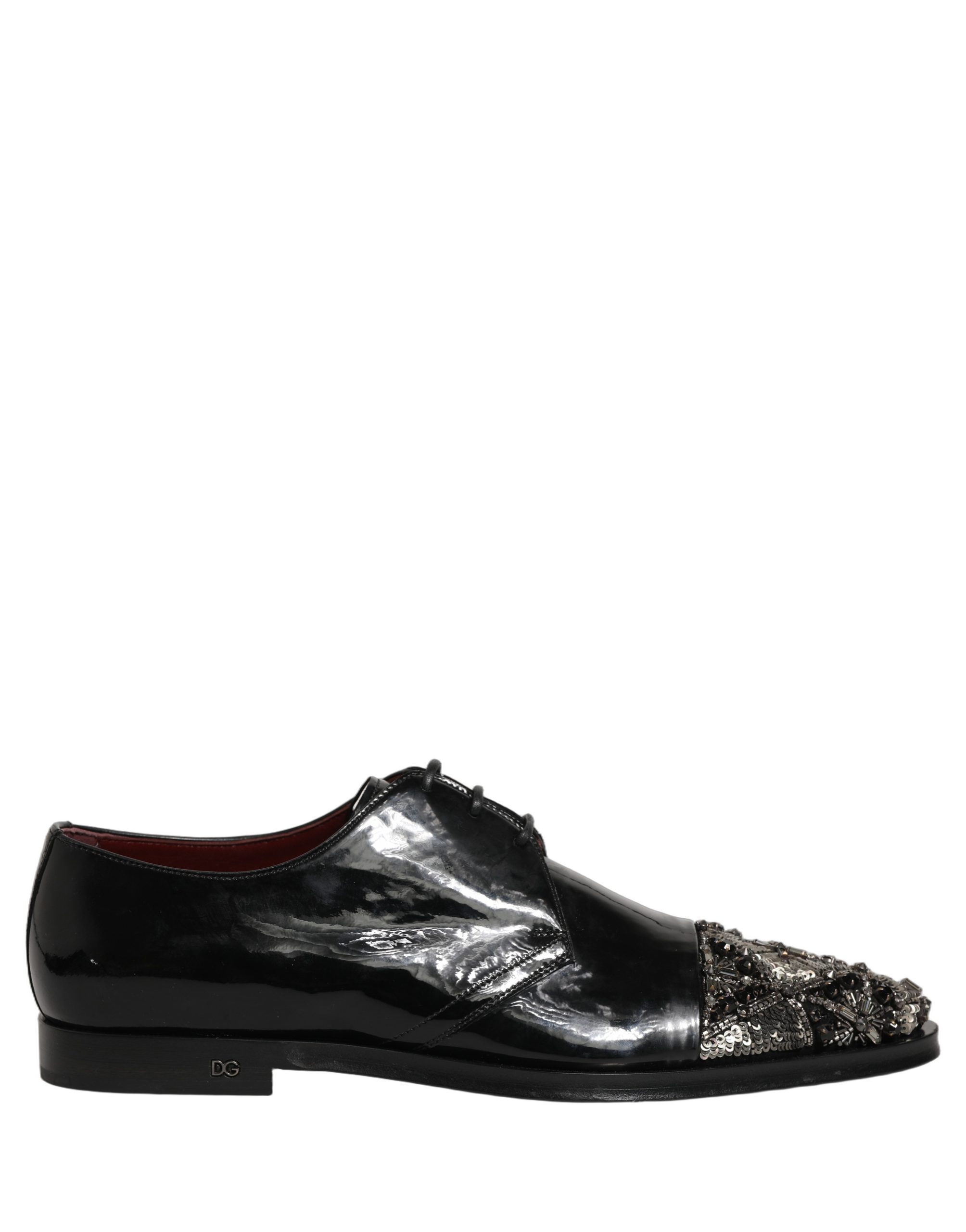 Dolce & Gabbana Black Embellished Men Derby Dress Formal Shoes - Image 2