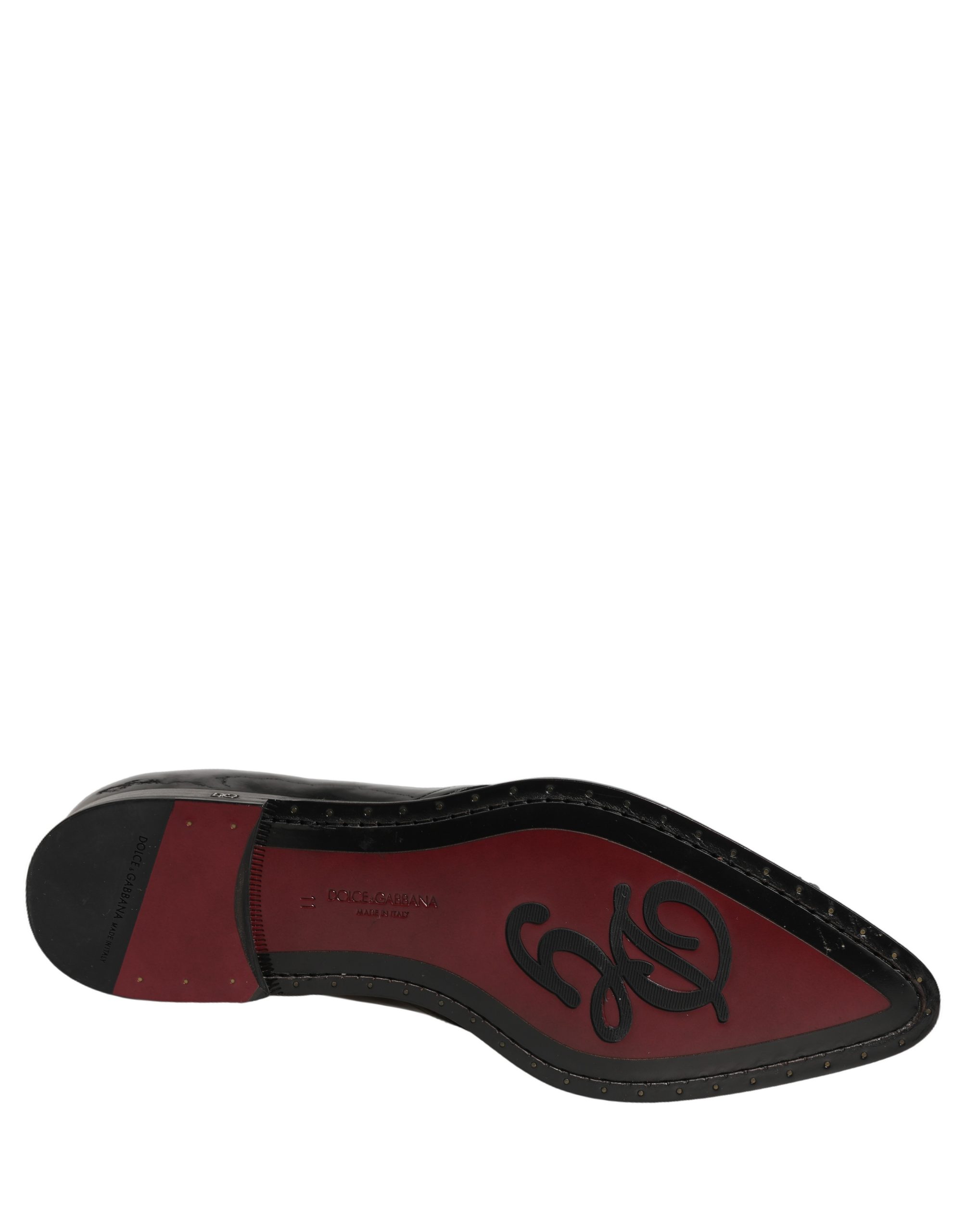 Dolce & Gabbana Black Embellished Derby Dress Formal Shoes - Image 8