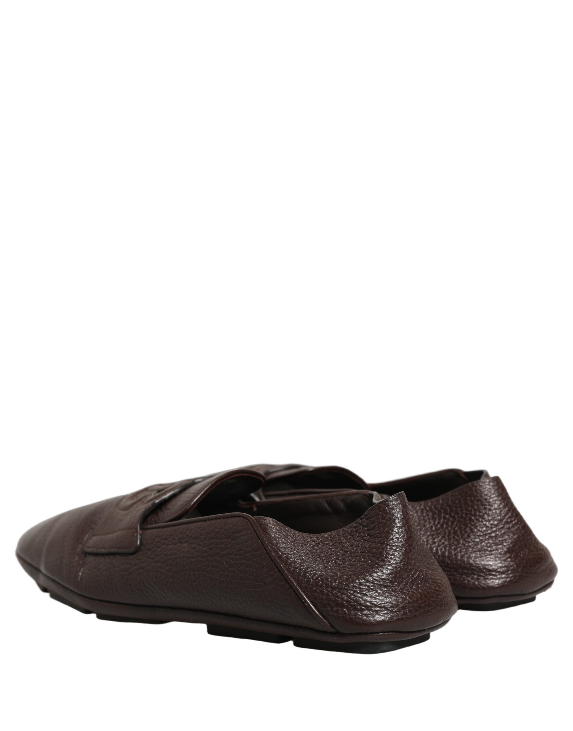 Dolce & Gabbana Brown Deerskin Leather Driver Loafers Shoes - Image 6