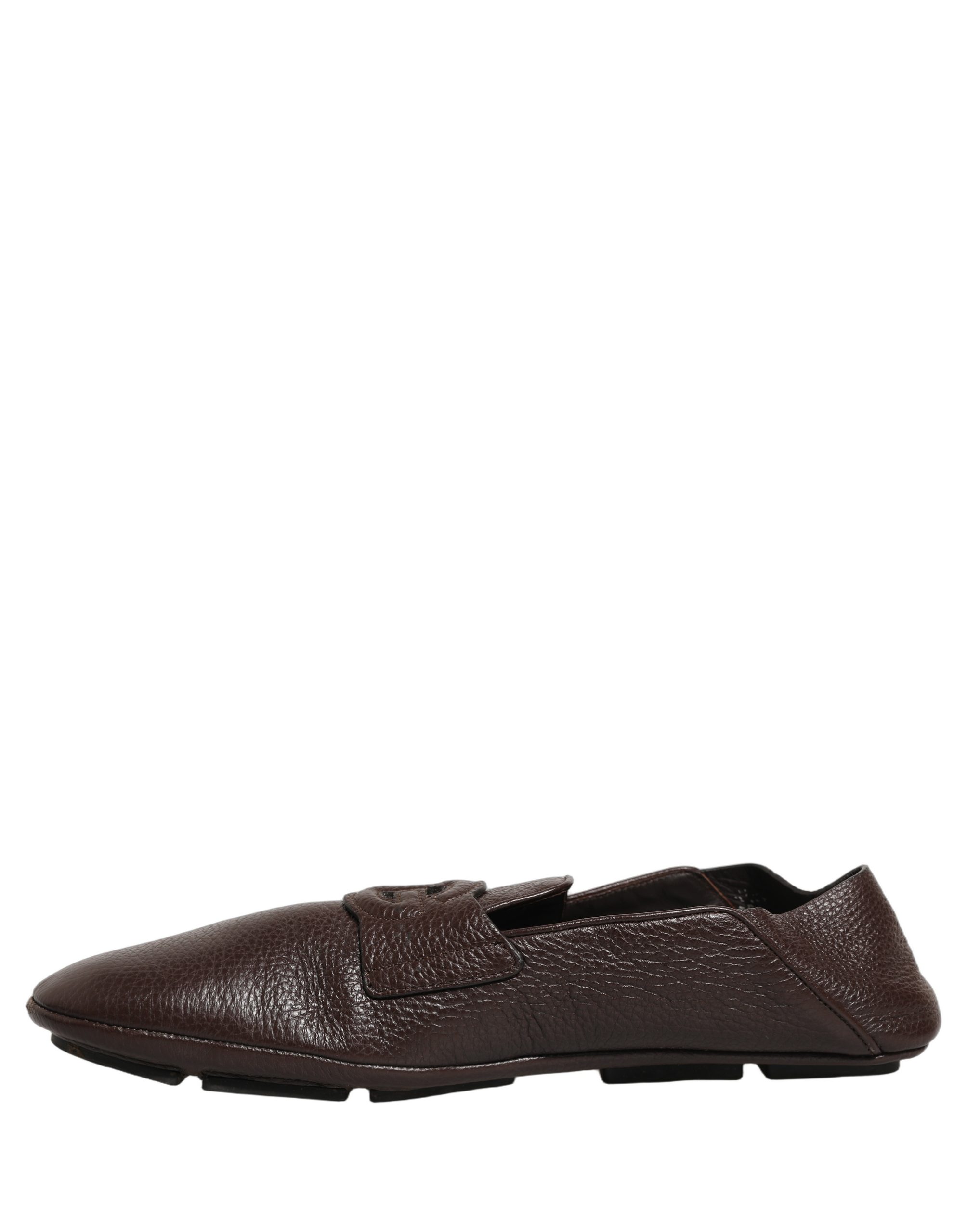 Dolce & Gabbana Brown Deerskin Leather Driver Loafers Shoes - Image 7