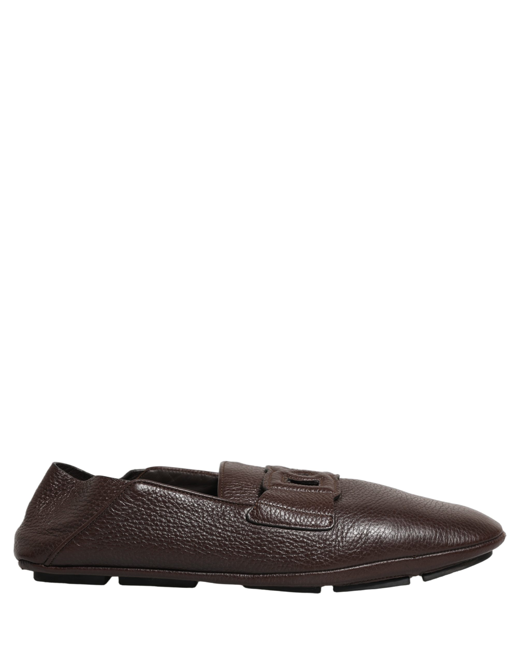 Dolce & Gabbana Brown Deerskin Leather Driver Loafers Shoes - Image 2