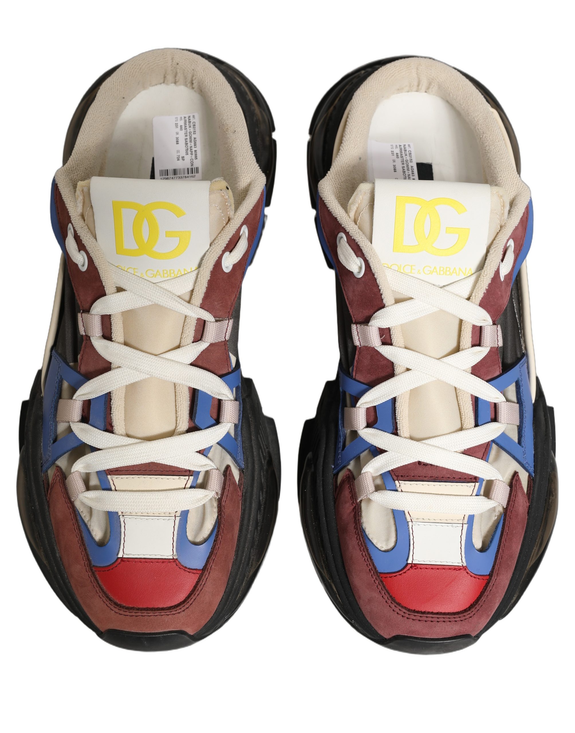 Dolce & Gabbana Multicolor Panelled Airmaster Sneakers Shoes - Image 4
