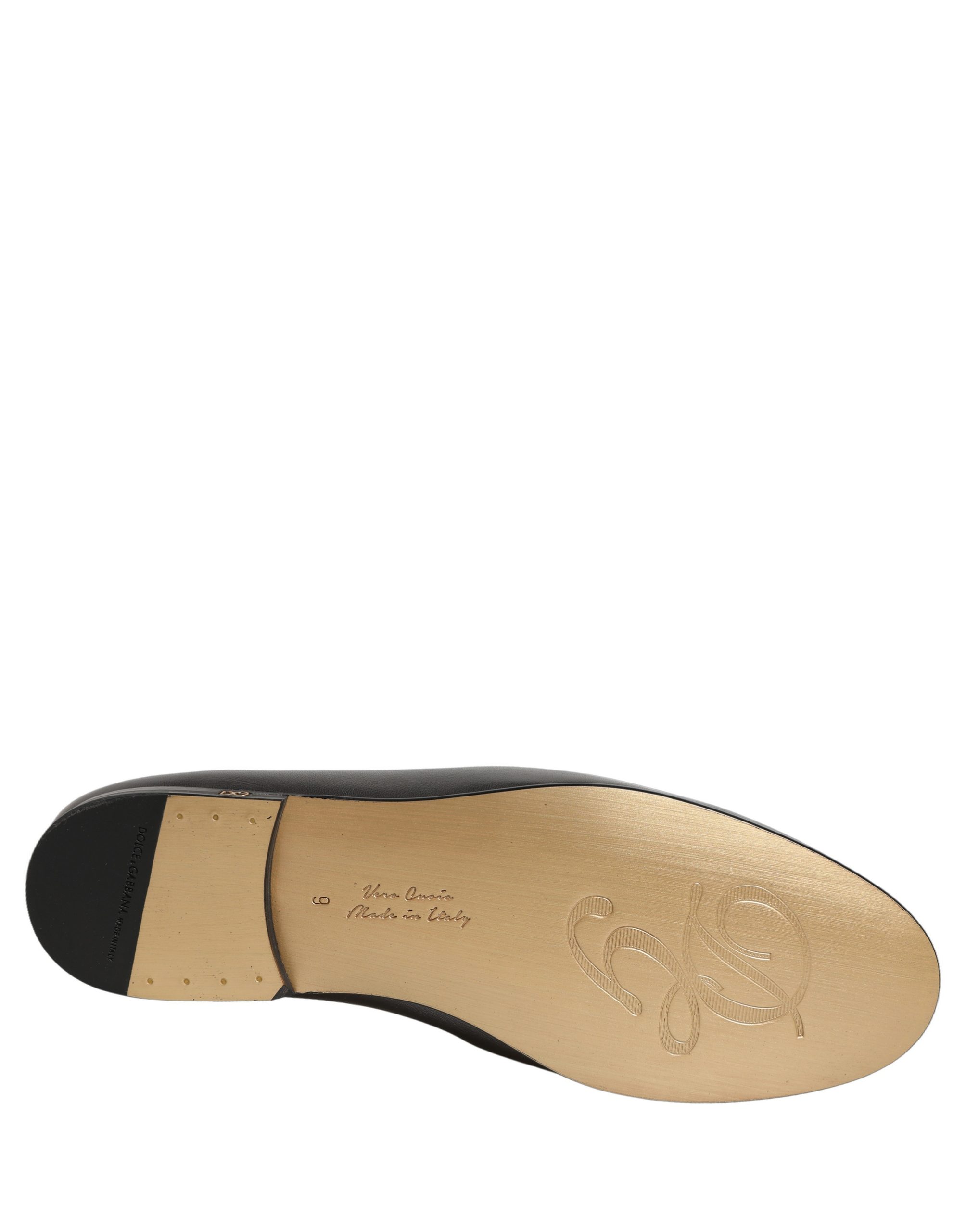 Dolce & Gabbana Silver Leather DG Logo Slip On Loafers Shoes - Image 8