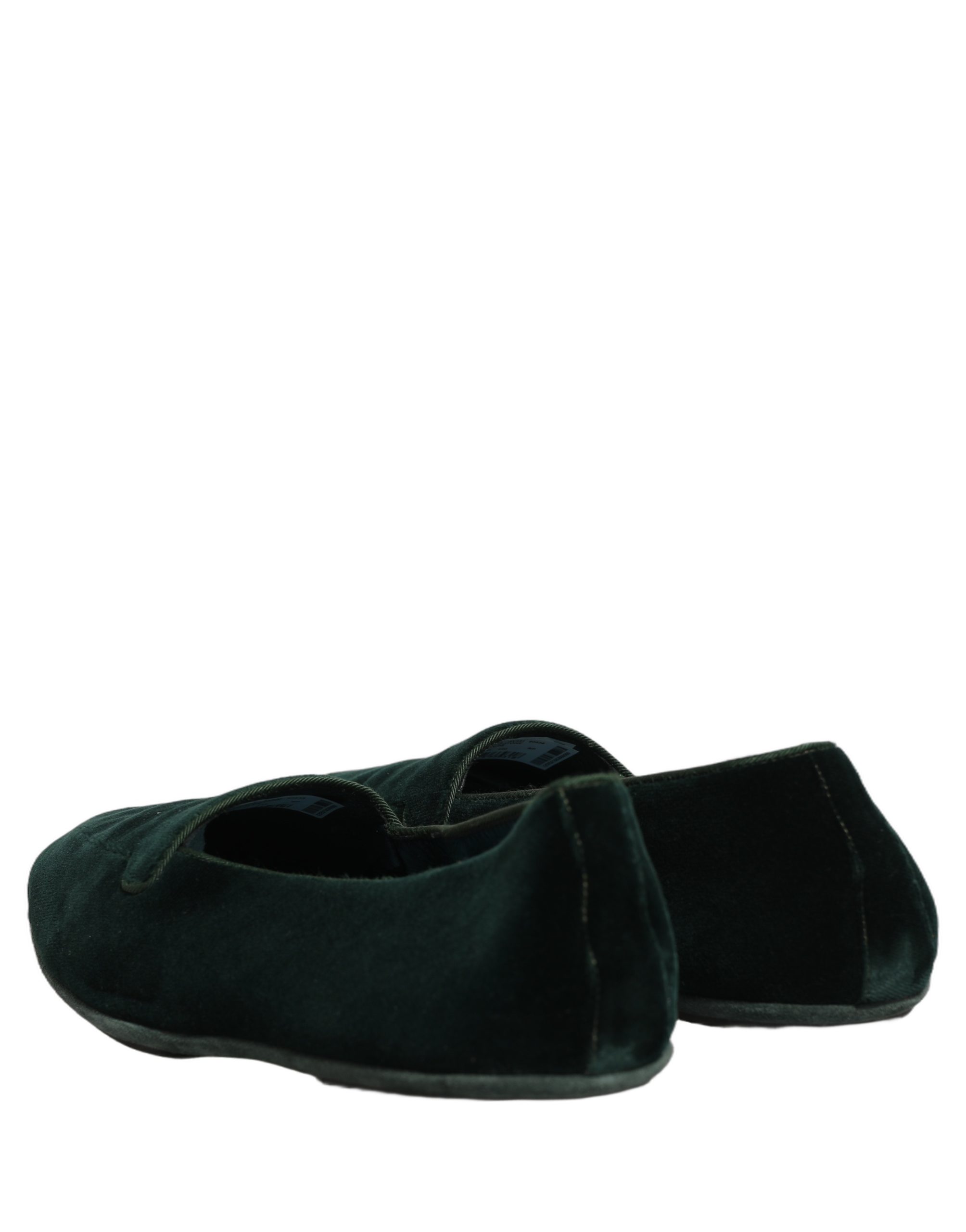 Dolce & Gabbana Green Velvet Slip On Men Flats Loafers Shoes - Image 6