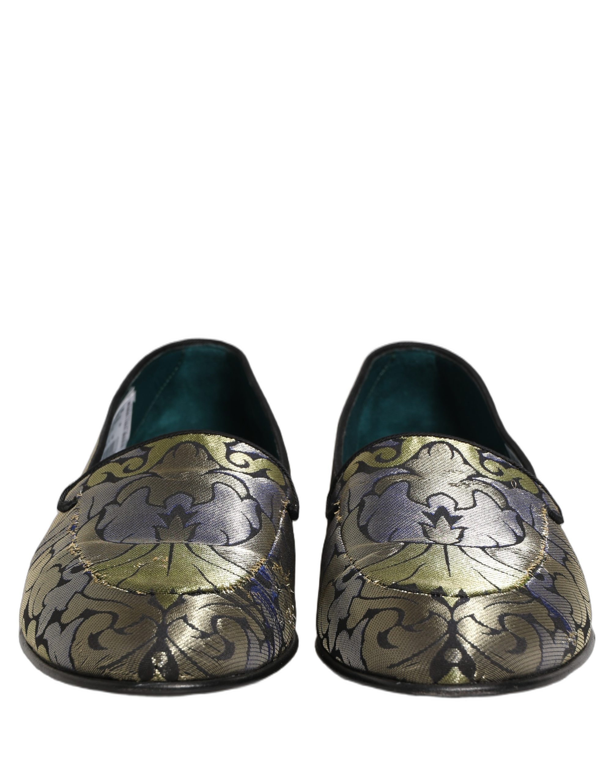 Dolce & Gabbana Multicolor Floral Jacquard Men Loafers Shoes - Image 3