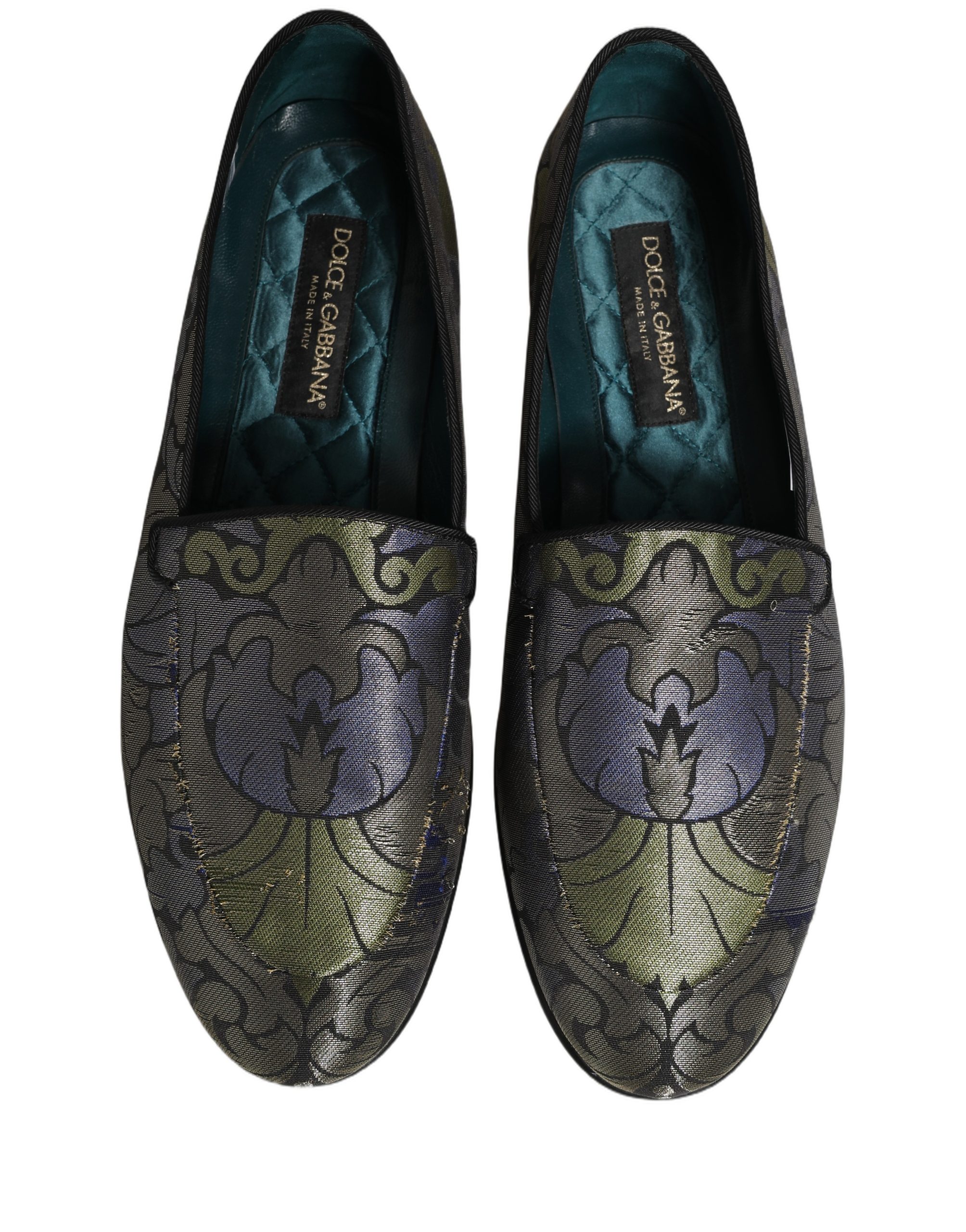 Dolce & Gabbana Multicolor Floral Jacquard Men Loafers Shoes - Image 4