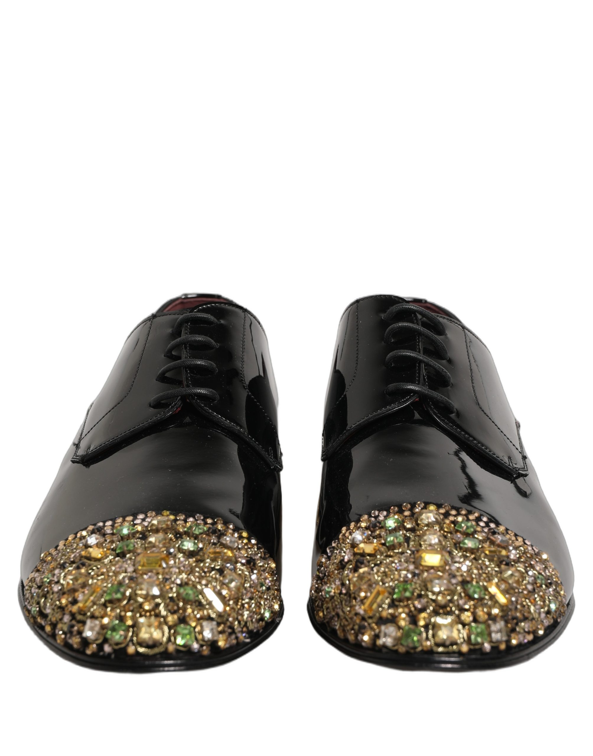 Dolce & Gabbana Black Embellished Men Derby Dress Formal Shoes - Image 3