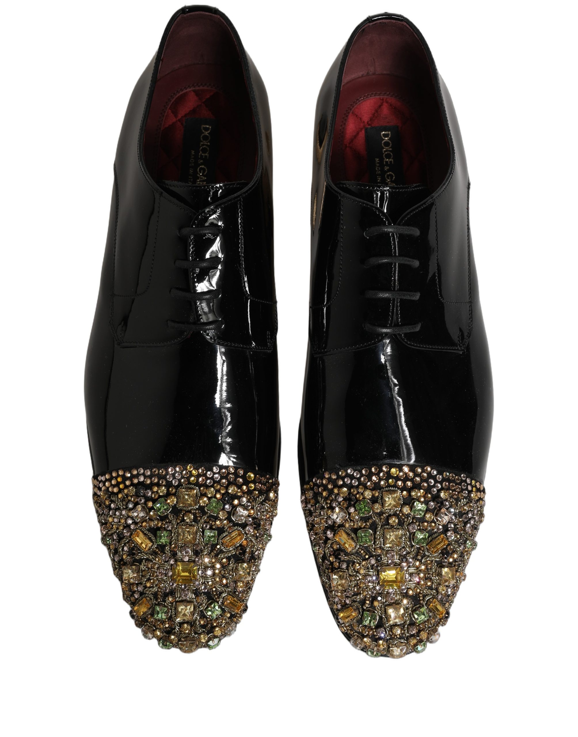 Dolce & Gabbana Black Embellished Men Derby Dress Formal Shoes - Image 4
