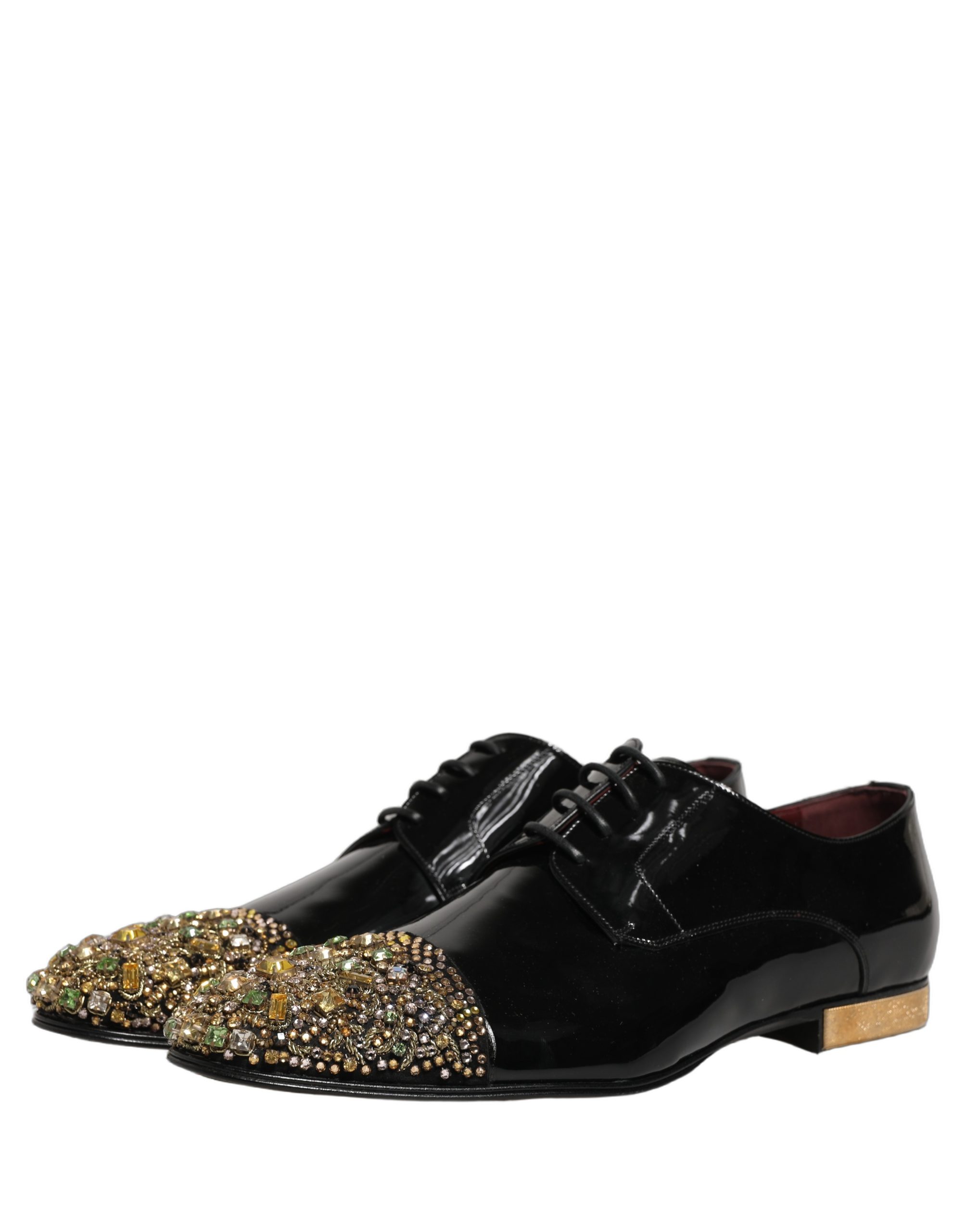 Dolce & Gabbana Black Embellished Men Derby Dress Formal Shoes - Image 5